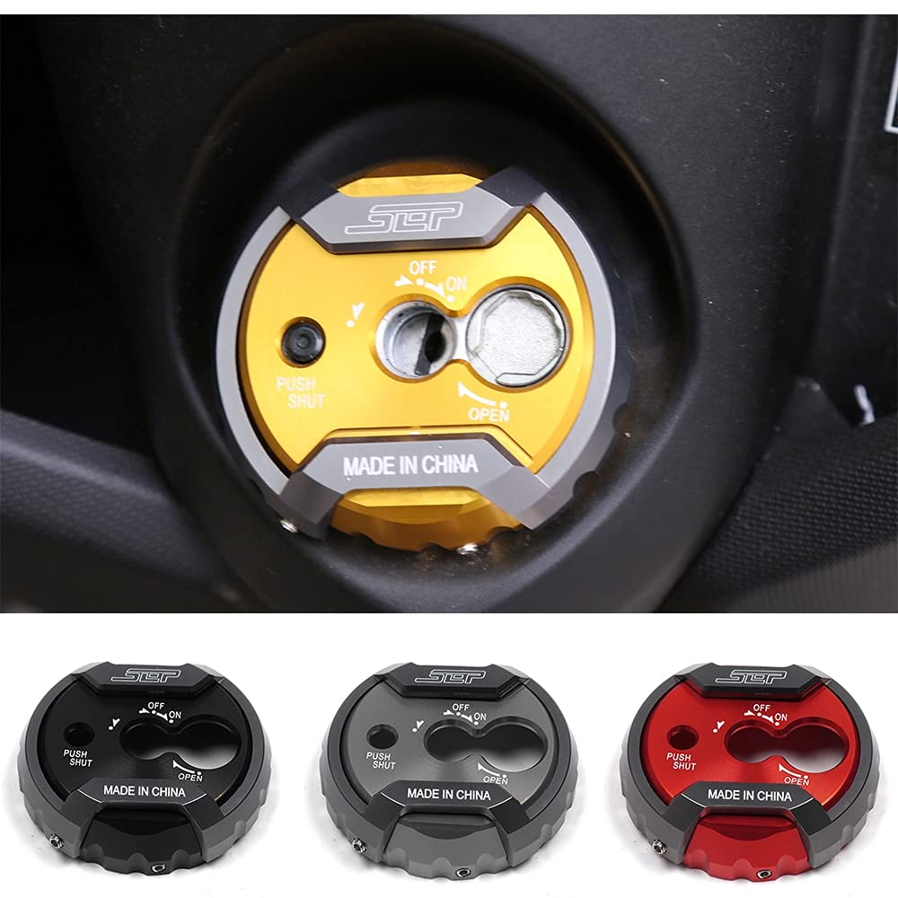 Yamaha NMAX 155 CNC Aluminum Alloy Ignition Key Lock Cap Cover - Gold Motorcycle Accessory for Enhanced Security & Style - Perfect for Urban Commuting & Scooter Customization