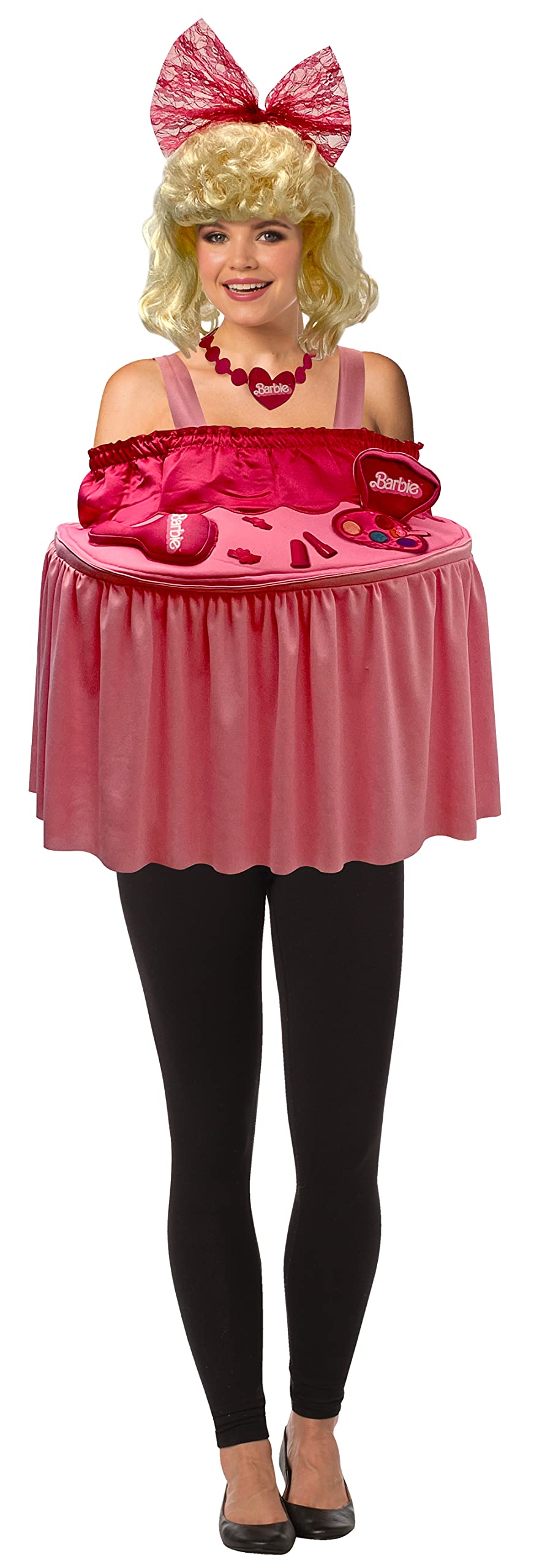 Rasta Imposta Barbie Styling Head Costume for Women - Pink Dress Outfit Size 4-10 | Halloween Cosplay, Dress-Up Party, Themed Events & Barbie Movie Inspired Costume