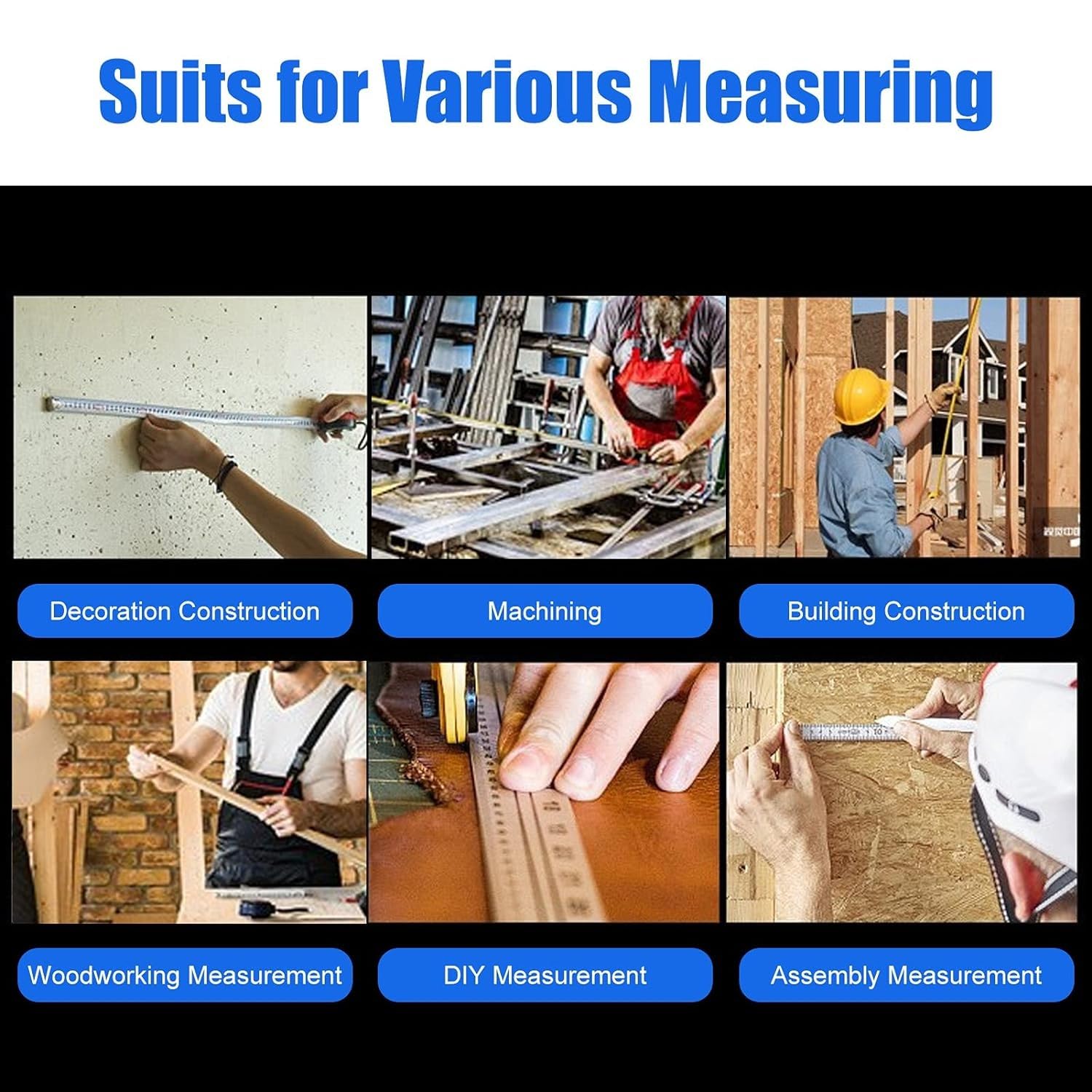 ASV FASHION 5M/16FT Auto Lock Retractable Tape Measure - Heavy Duty Measuring Tool for DIY, Construction, Sewing & Mechanical Work | Accurate Metric/Imperial Scale for Carpentry, Tailoring & Engineering Projects