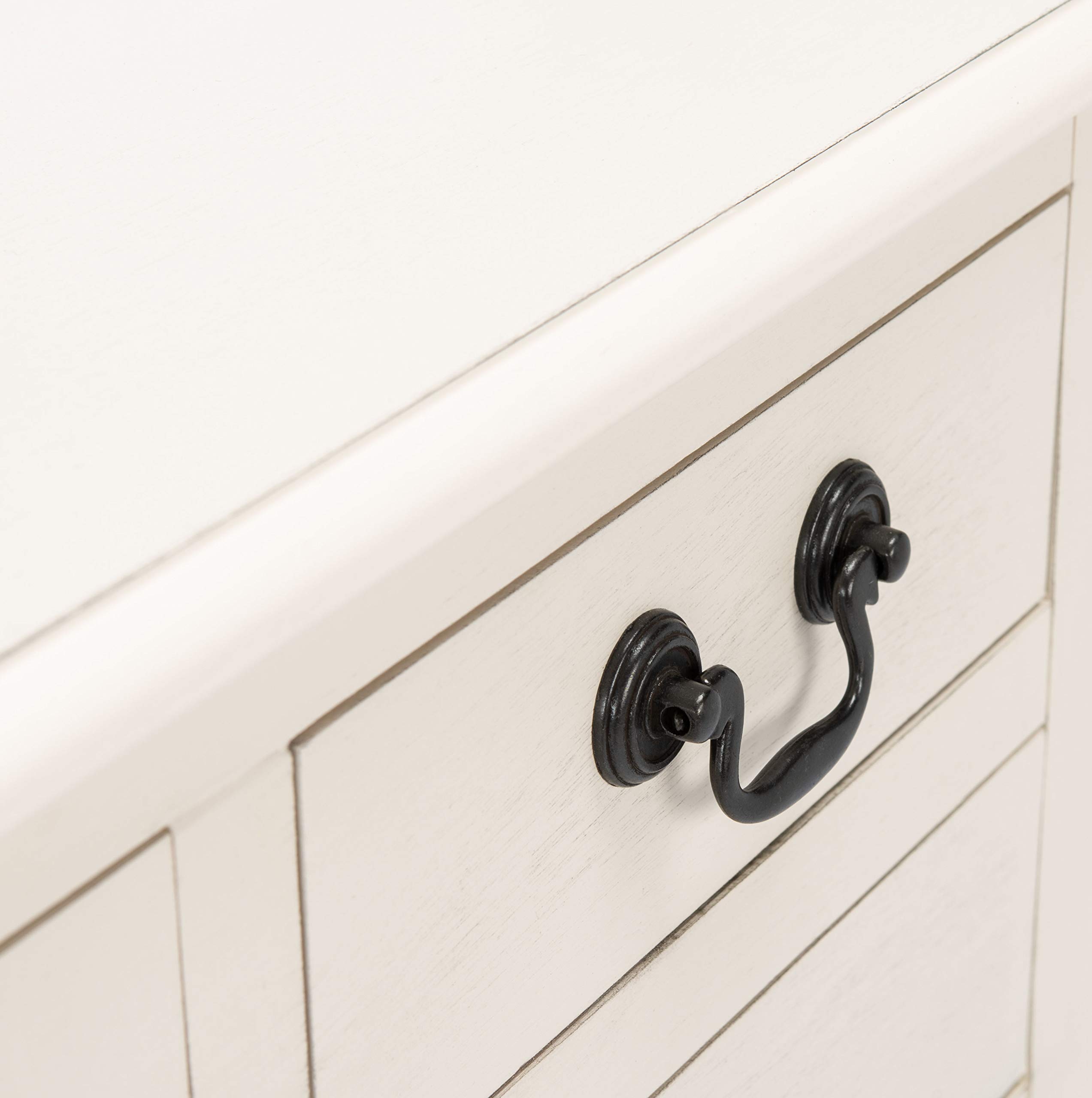 SAFAVIEH Home Collection Athena Distressed White 3-Drawer Console Table - Farmhouse Style Entryway Furniture for Hallway, Living Room & Bedroom Decor