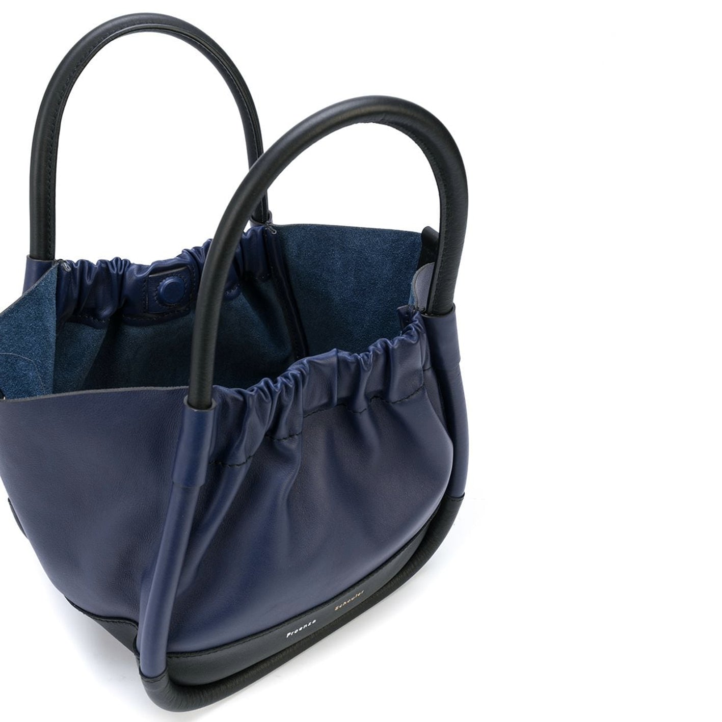 PS Ruched Tote Small Handbag - Stylish Black & Blue Crossbody Purse for Women | Perfect for Work, Travel & Everyday Use