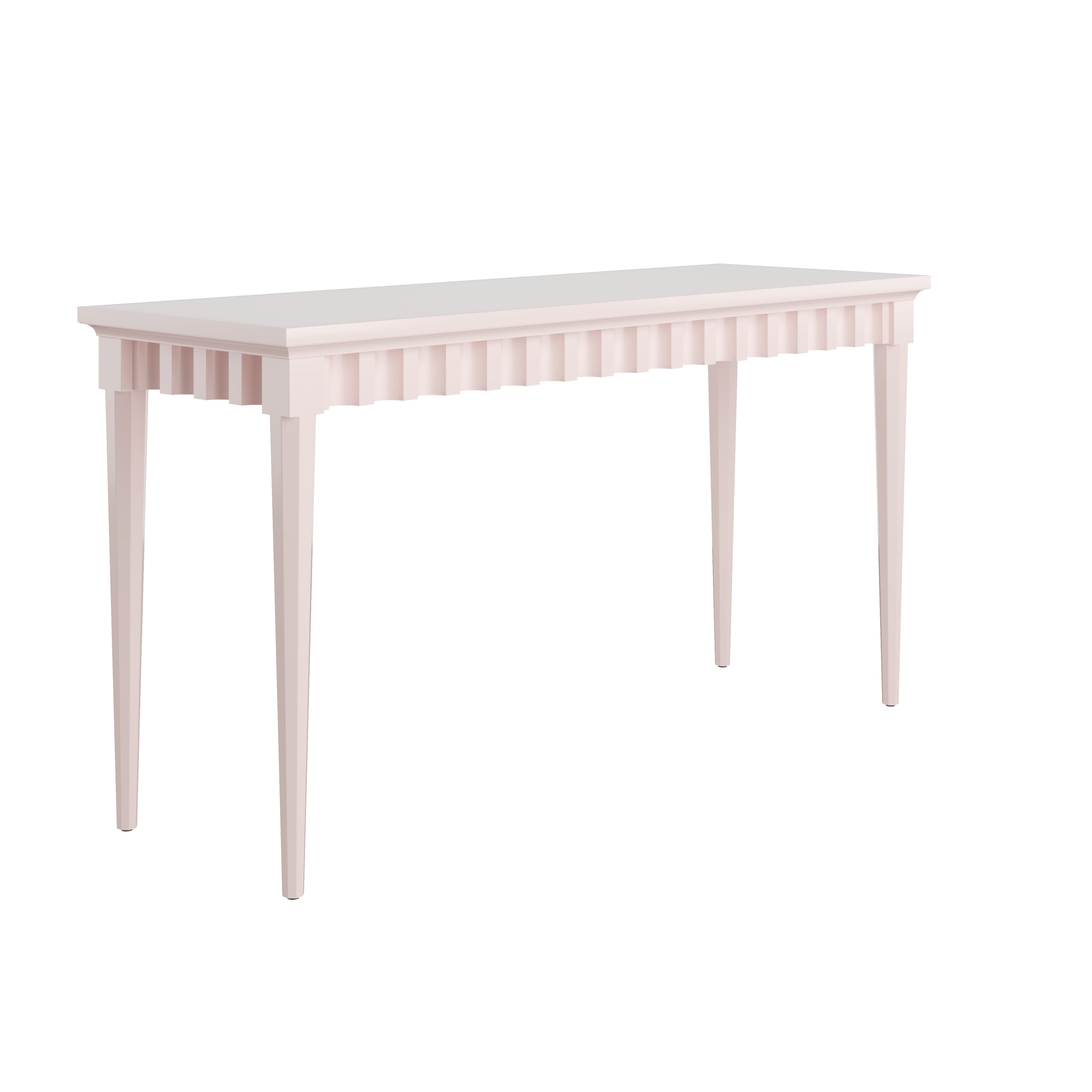 Handmade Custom Painted Scalloped Console Table - Farmhouse Entryway Decor, Hallway Accent Furniture for Home & Office Decorating