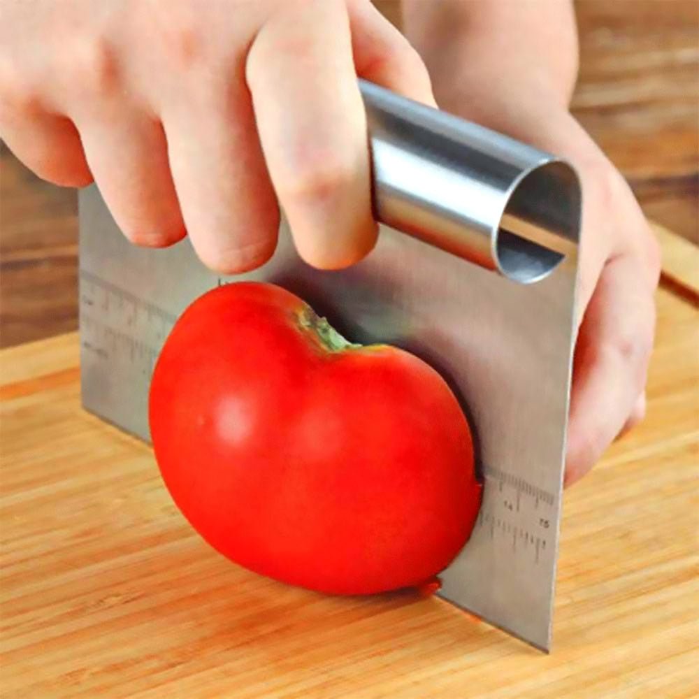 Premium Emilio Stainless Steel Bench Scraper - Dough Cutter, Pastry Scraper & Kitchen Tool for Baking, Cooking & Food Prep - Heavy Duty Metal Blade with Ergonomic Handle
