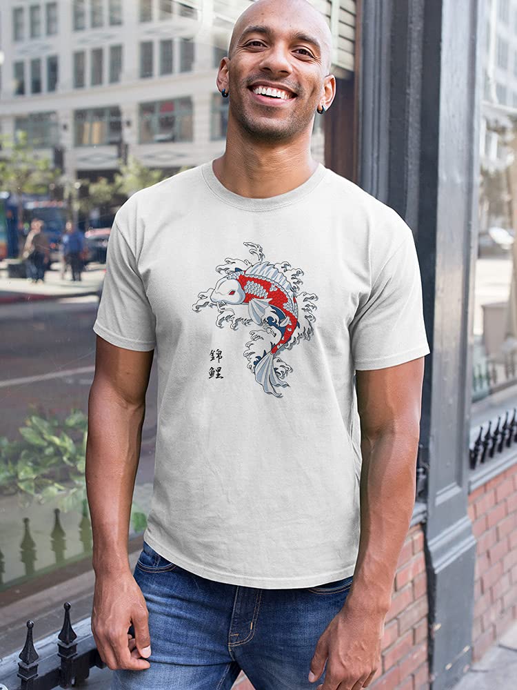 Red Eyed Koi Fish Graphic T-Shirt for Men - Japanese Style Casual Tee for Streetwear, Summer Outfits & Anime Lovers