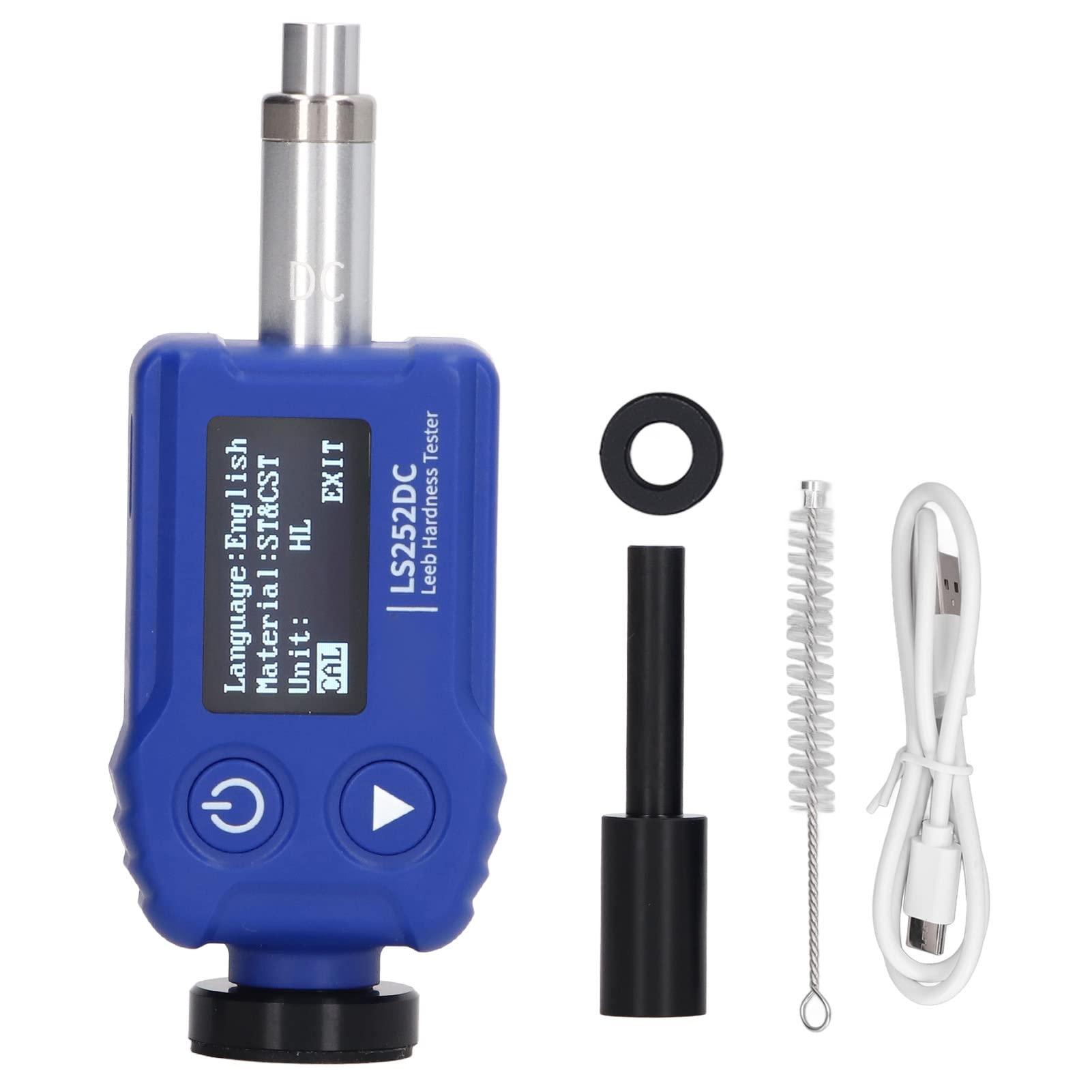 Digital Hardness Tester - Portable Metal Hardness Meter with HL/HV/HB/HS/HRA/HRB/HRC Scales | Accurate for Steel, Aluminum & Alloy Testing | Workshop & Quality Control Use