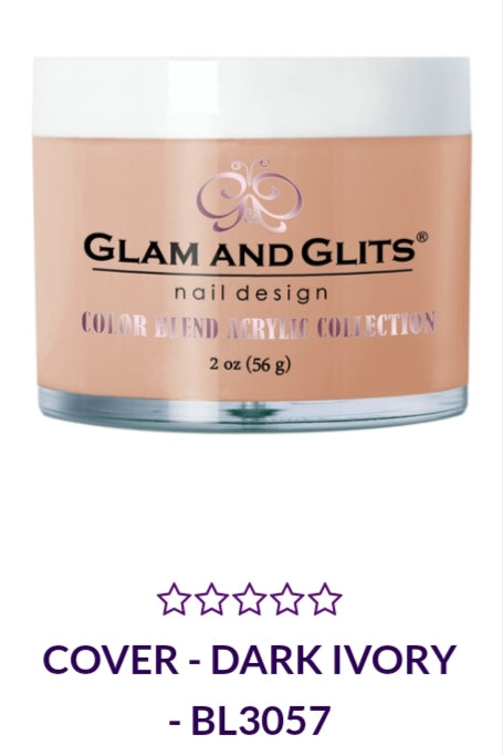 GLAM AND GLITS COLOR BLEND COLLECTION VOL.2 BL3057 - 2 oz Dark Ivory Nail Polish - Long Lasting & High Pigment for Salon Quality Manicures at Home