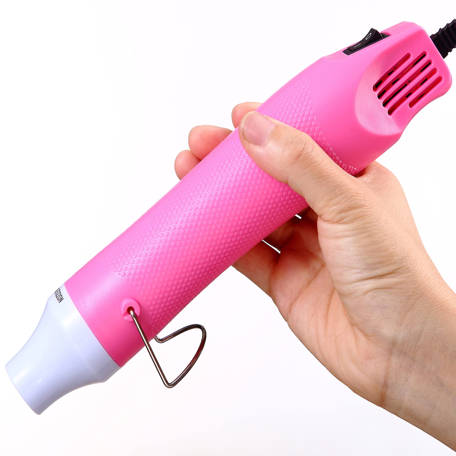 Professional 300V Heat Gun for DIY, Shrink Wrapping, Plastic Packaging & Crafts - High Power Heating Tool with Adjustable Temperature (Pink) - Perfect for Home Repairs, Arts & Crafts, and Industrial Applications