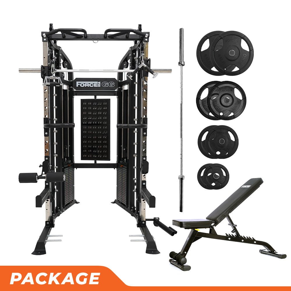 Force USA G6 Starter Package – Home Gym Equipment for Strength Training & Fitness | Perfect for Home Workouts, CrossFit, and Weightlifting