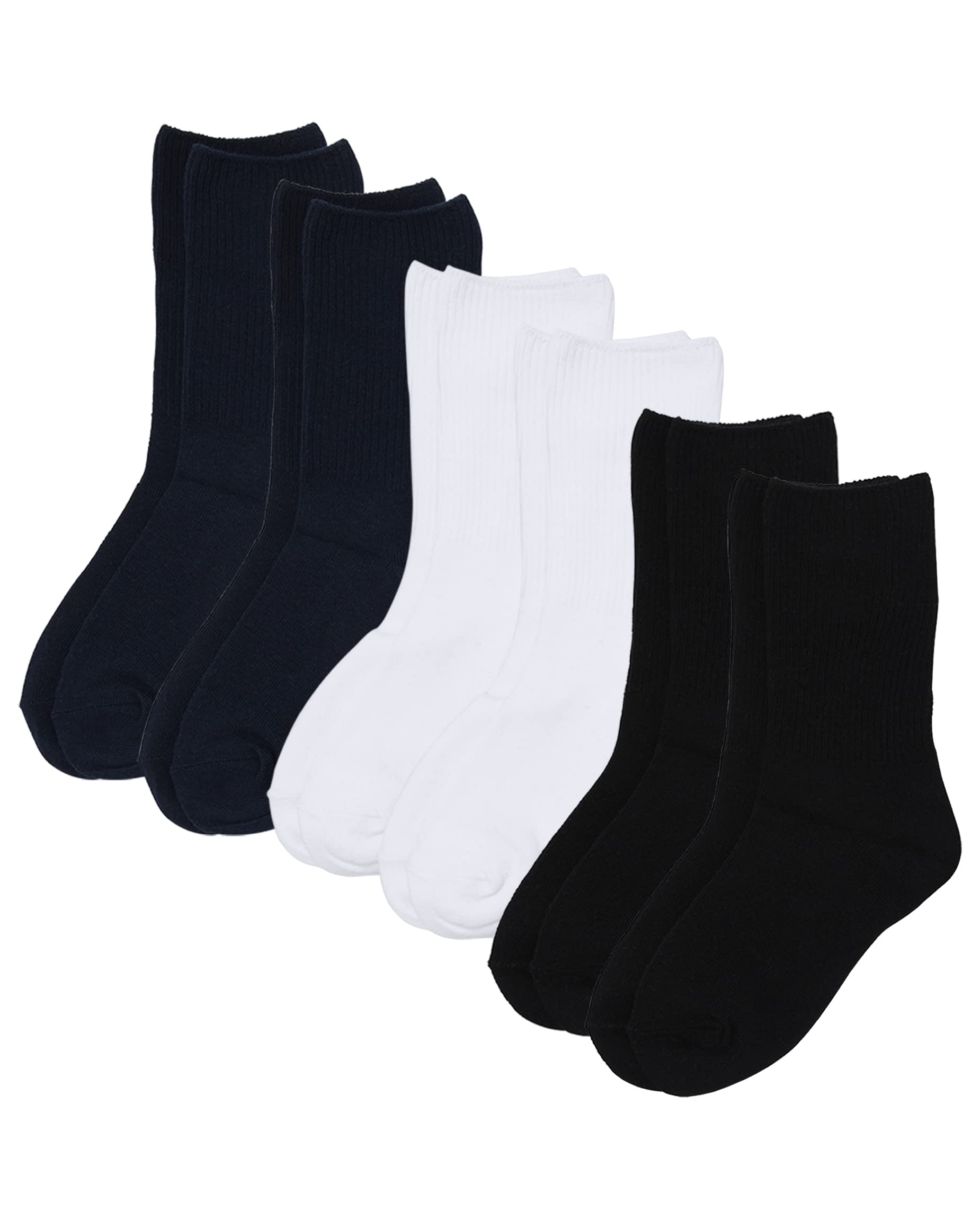 The Children's Place Boys' 3-Pack Cotton Crew Socks - Soft & Durable Everyday Socks for School, Play & Sports