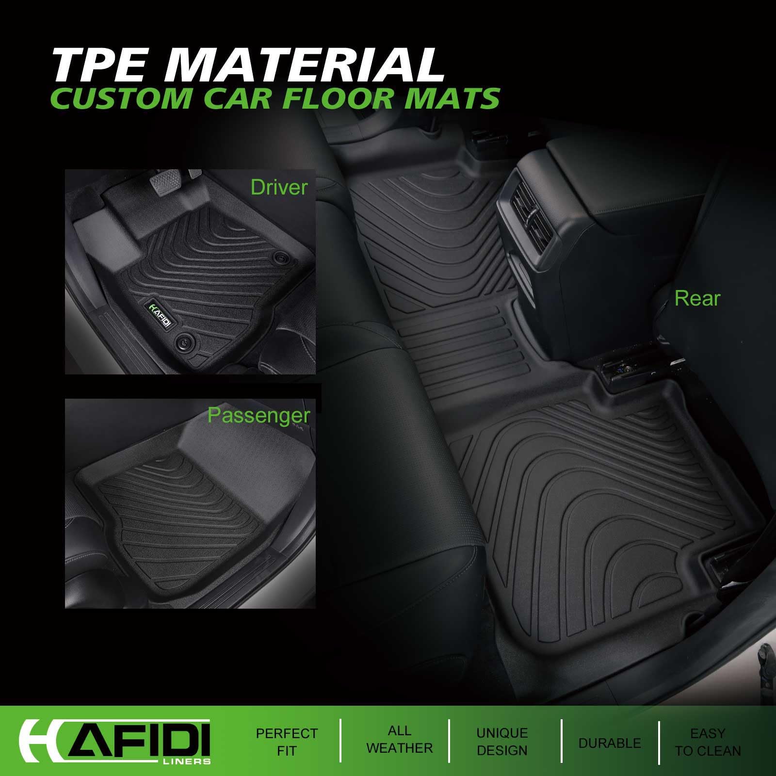 2025 Subaru Forester All-Weather Floor Mats & Cargo Liner Full Set - Heavy Duty Black Car Floor Protection (Fits Models Without Audio System) | Perfect for Winter Snow, Mud, and Spills Protection