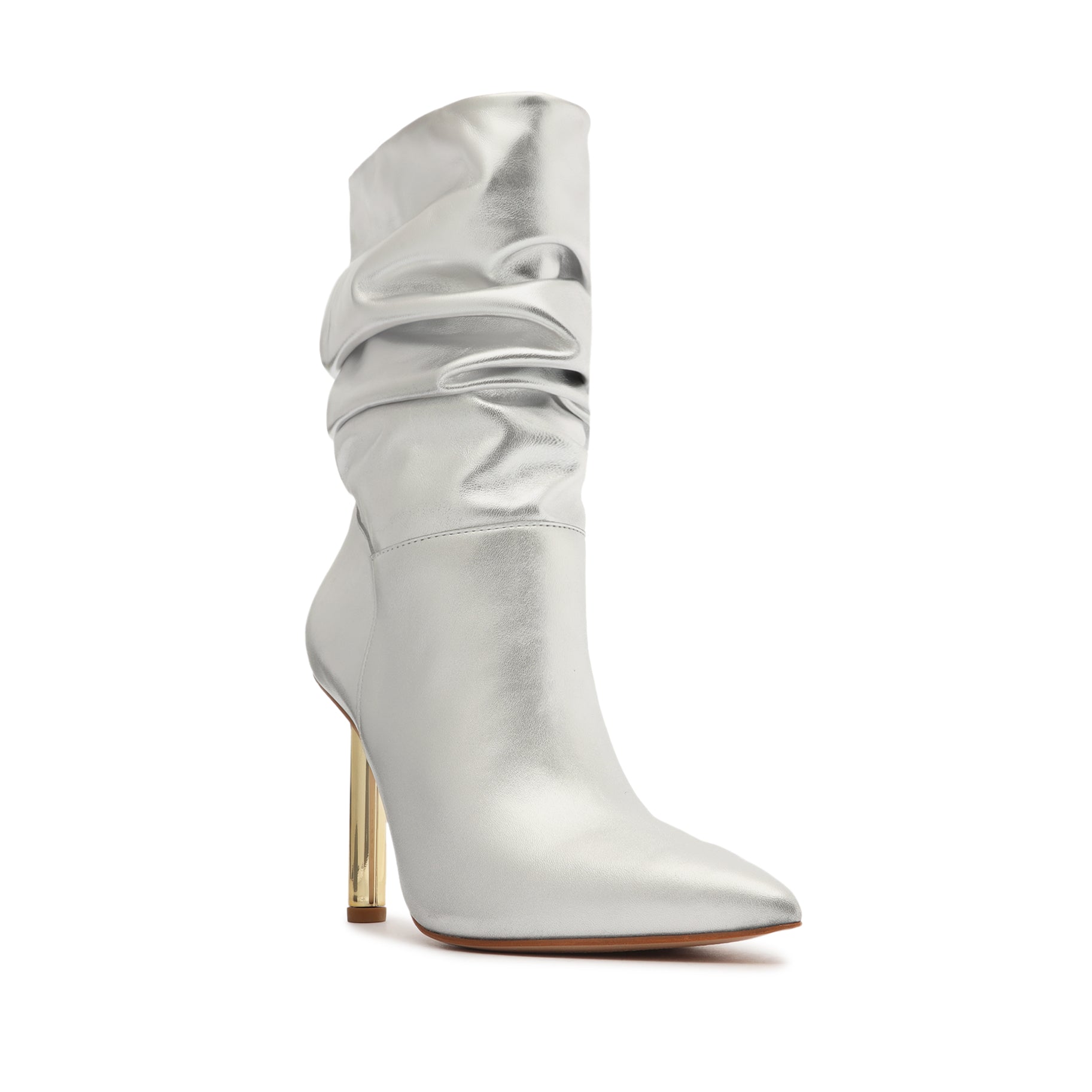 Ashlee Metallic Leather Ankle Boots for Women - Stylish Pin Heel Booties for Night Out, Party & Office Wear