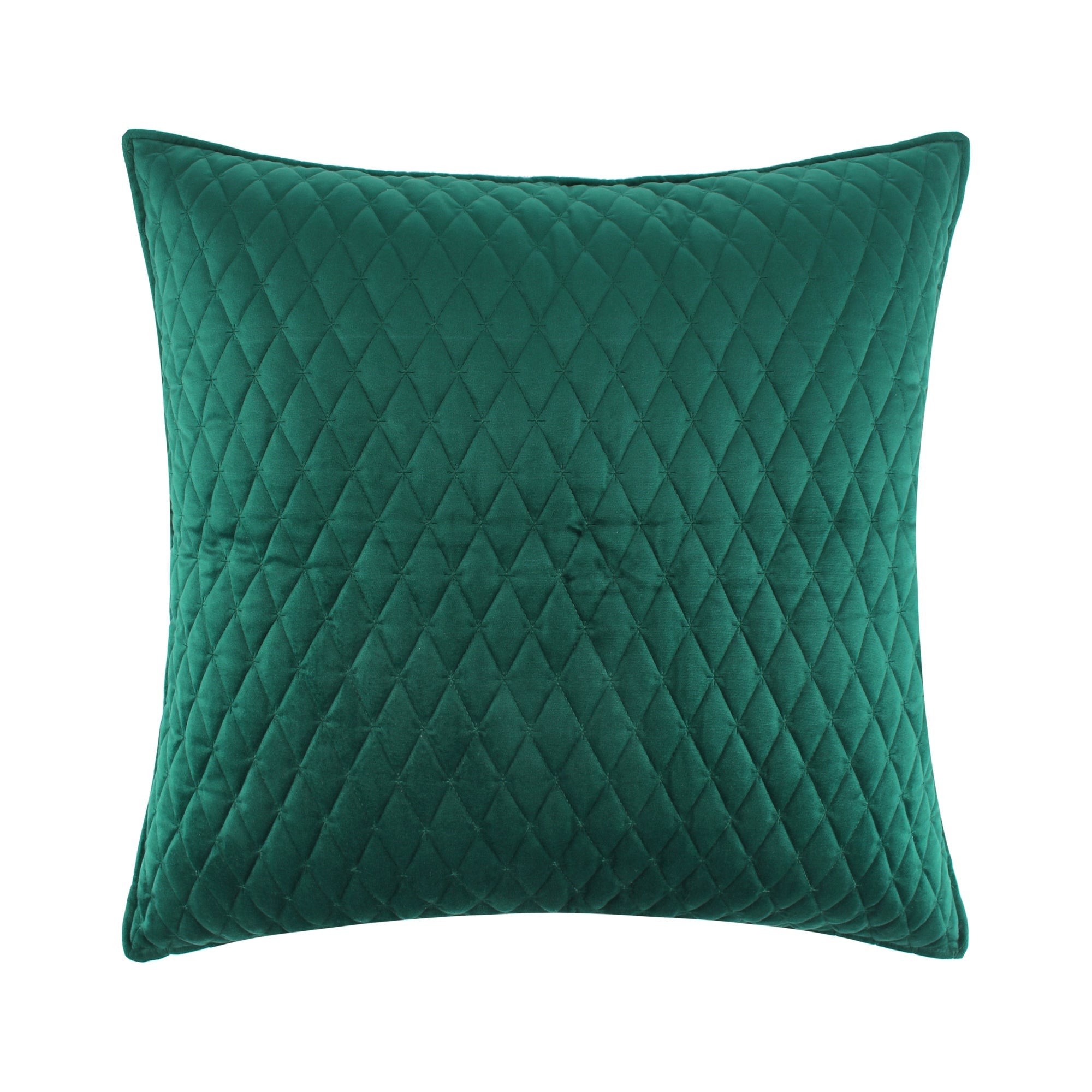 Empire Velvet Emerald Green Euro Sham Pillow Cover - Luxurious Soft Velvet Decorative Pillowcase for Couch, Bed, Sofa - Perfect for Home Decor, Living Room, Bedroom
