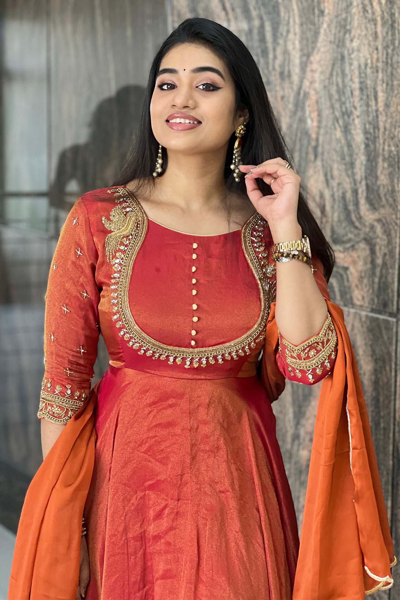 DD483 Nisha Designer Wear Anarkali - Elegant Indian Kurti for Women | Perfect for Festivals, Weddings & Special Occasions