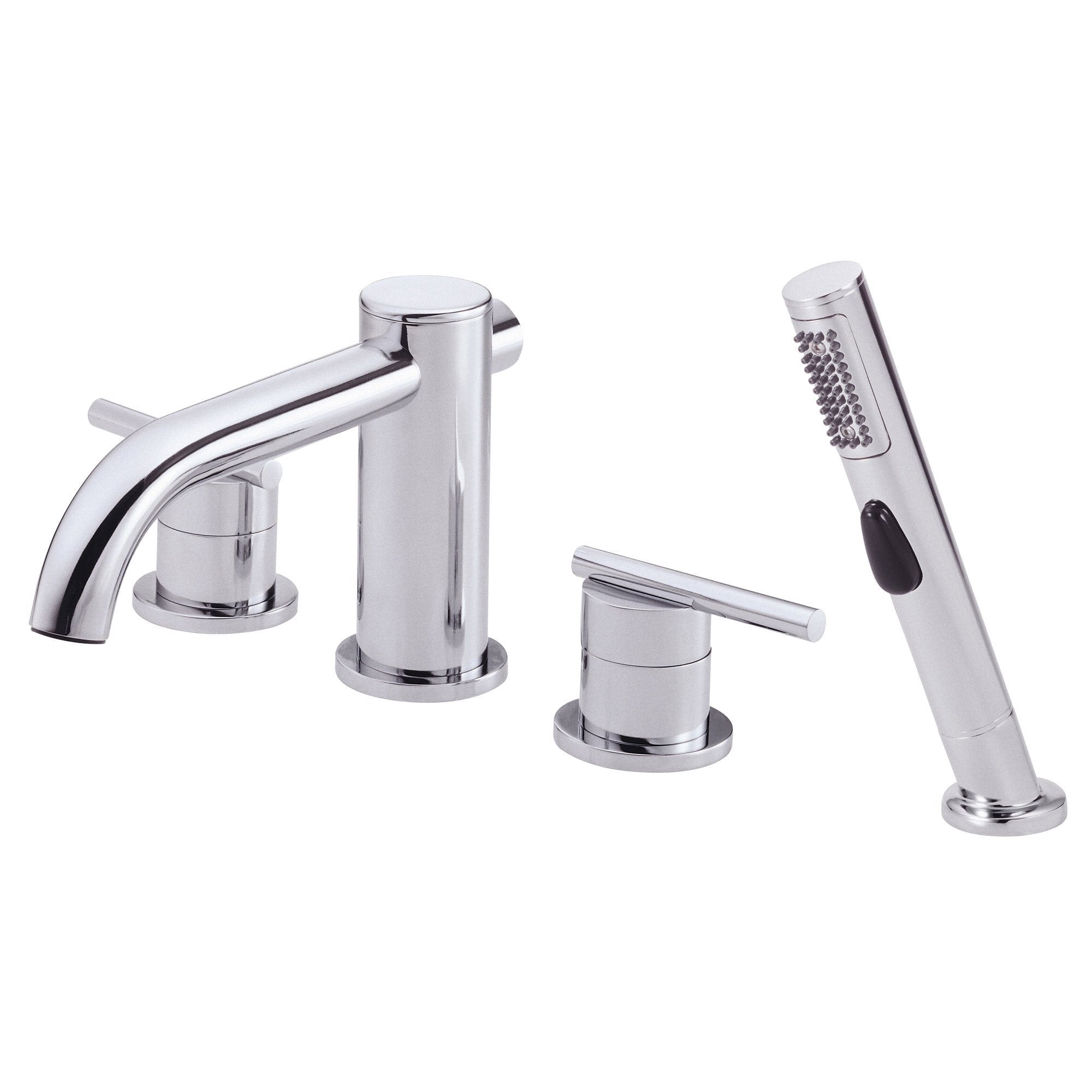 Danze Parma Chrome Modern Widespread Roman Tub Filler Faucet with Hand Shower & Rough-in Valve | Luxury Bathroom Upgrade for Spa-Like Experience