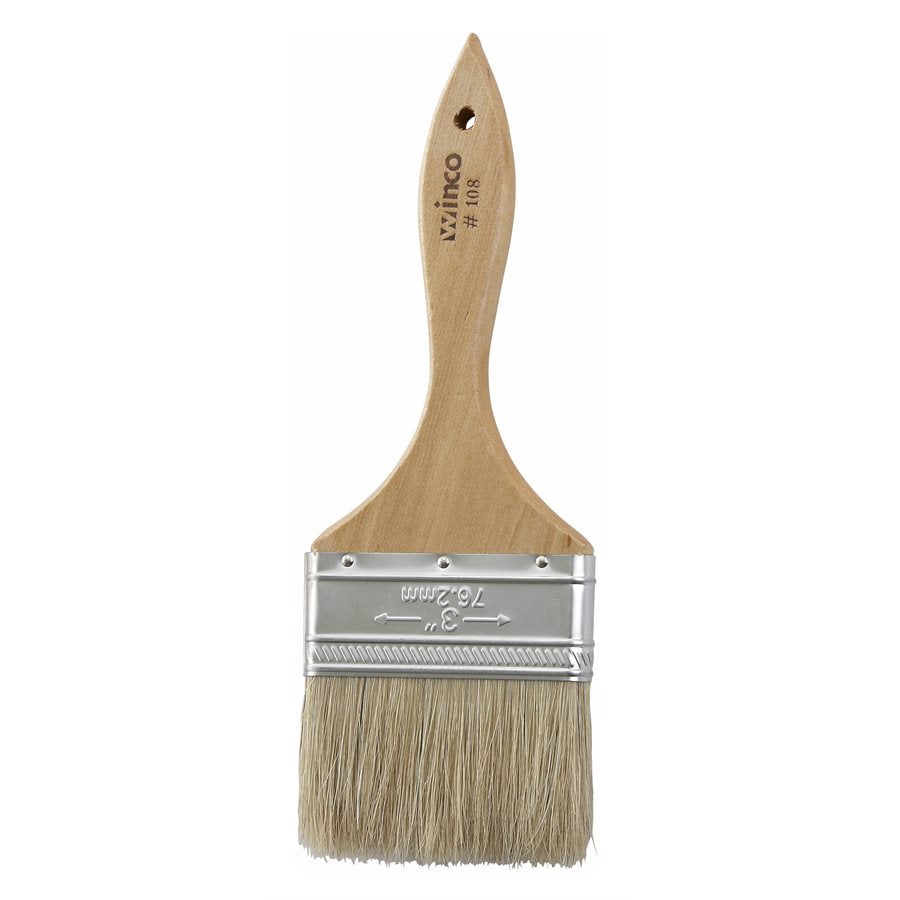 Winco WBR-30 3-Piece Pastry Brush Set - Food-Grade Silicone Bristles for Baking, Cooking, and Cake Decorating - Perfect for Basting, Glazing, and Applying Sauces