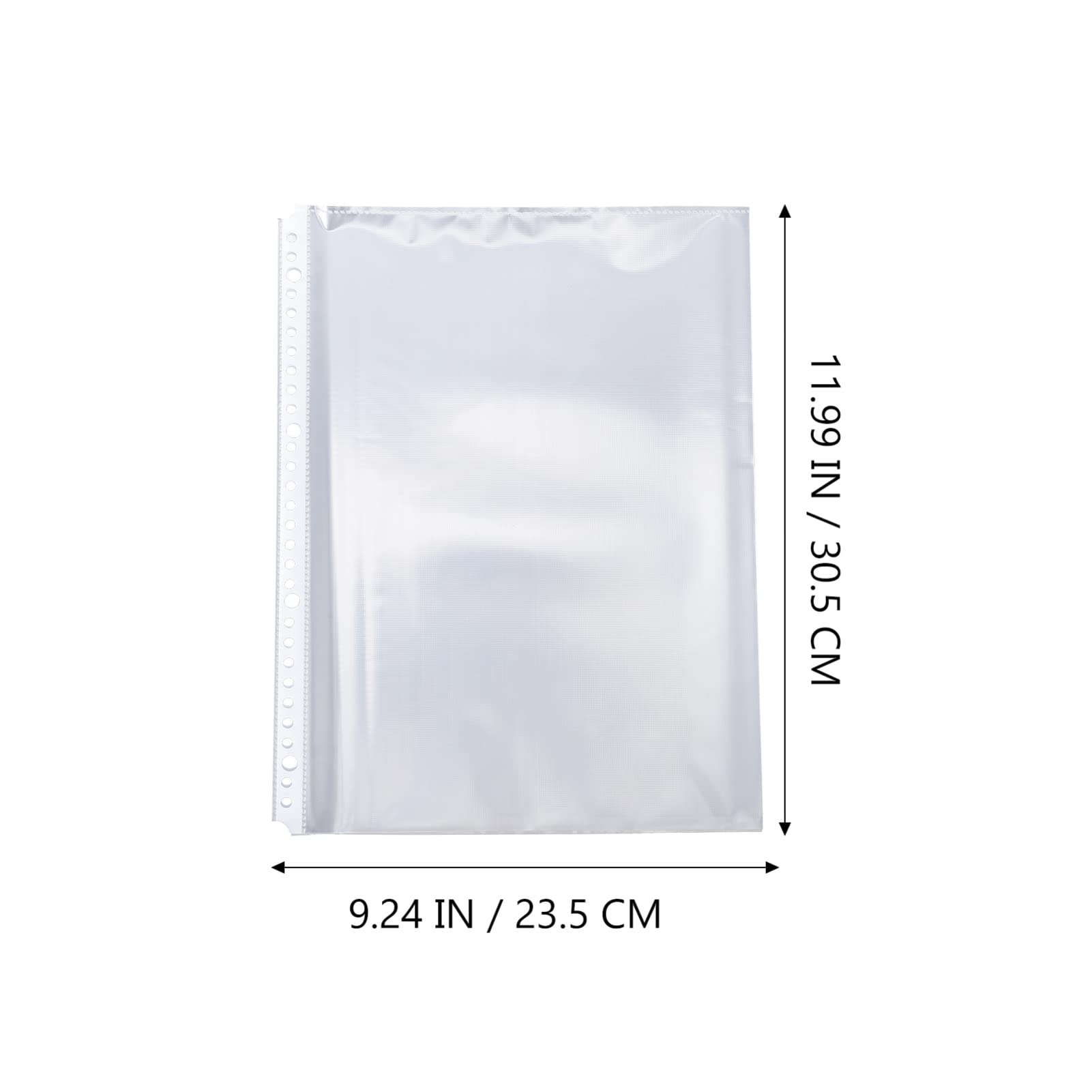 EXCEART 100Pcs Clear Plastic A4 Binder Pockets with Zipper - Loose Leaf File Pouches for Home & Office Document Organization - Perfect for School, Office Supplies, and Filing Cabinets