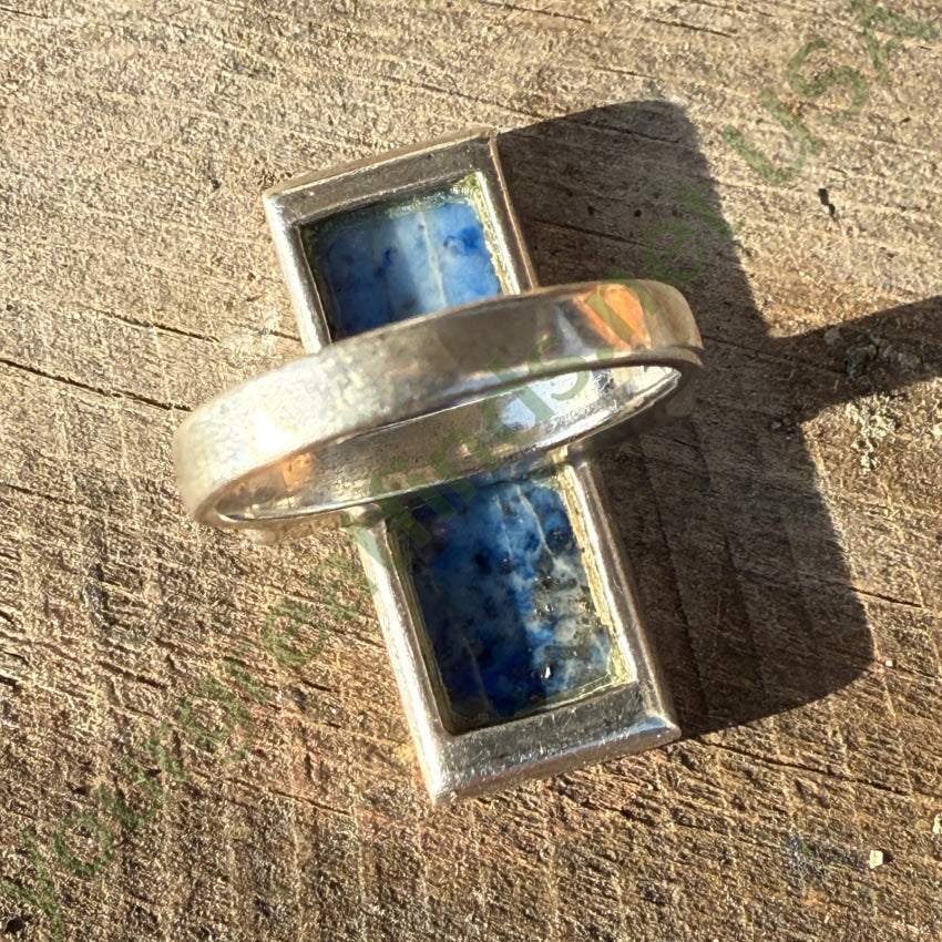 Stunning Lightning Strike Lapis Lazuli Ring - Size 7.5 (US) - Handmade Sterling Silver Jewelry for Women - Perfect for Gifts, Weddings & Boho Fashion