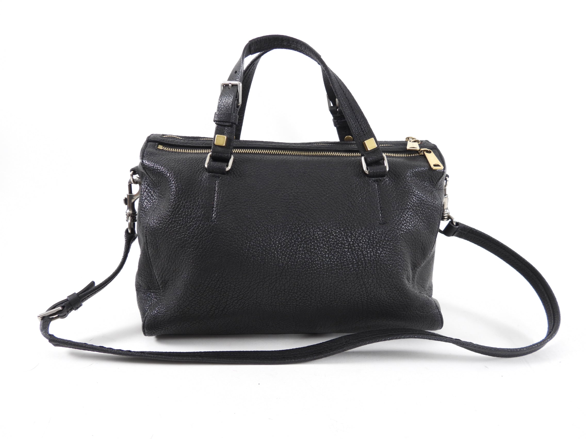 Celine Black Leather Two-Way Handbag for Women - Stylish Crossbody & Shoulder Bag for Work, Travel & Everyday Use