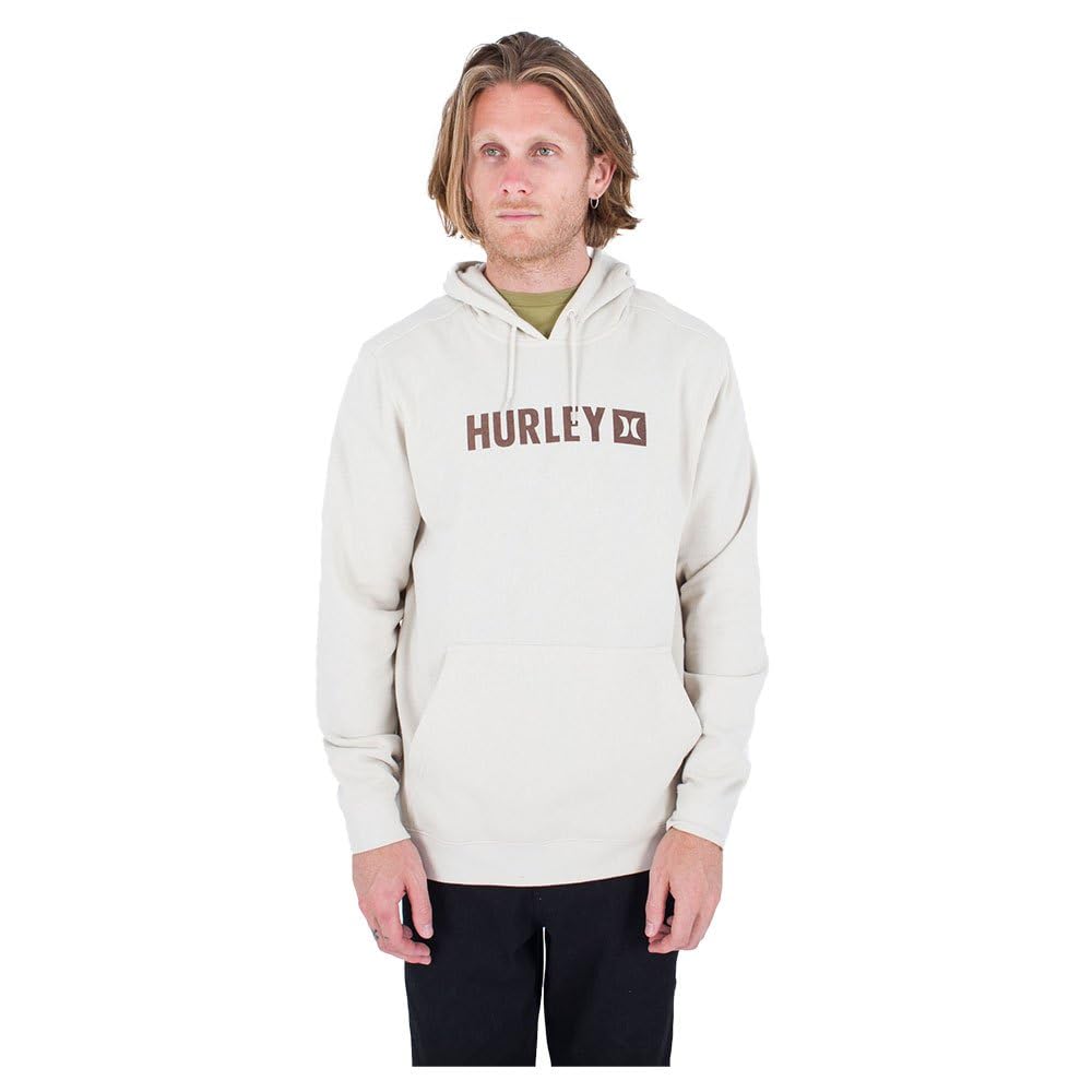 Hurley The Box Fleece Pullover Hoodie for Men - Soft & Cozy Fleece Sweatshirt for Casual Wear, Gym, and Outdoor Activities