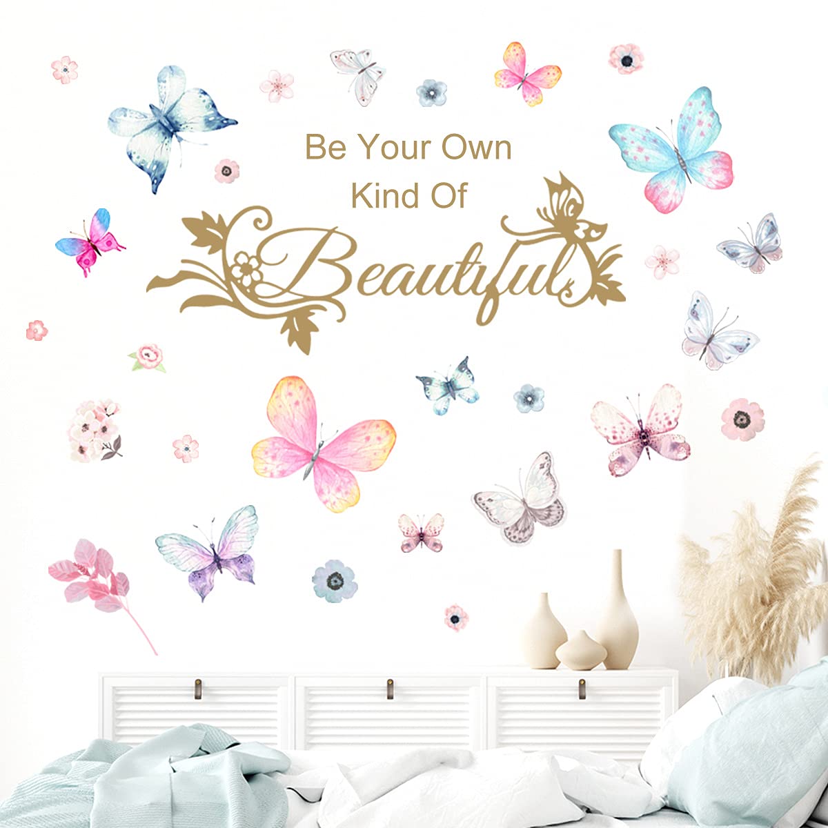 Butterfly Wall Stickers for Home Decor - Creative Removable Decals for Living Room, Bedroom & Kids Room - DIY Wall Art for Nursery, Dorm, Office & Party Decoration