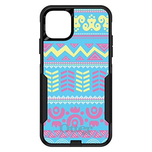 Yellow Pink Blue Aztec Tribal On Black Case