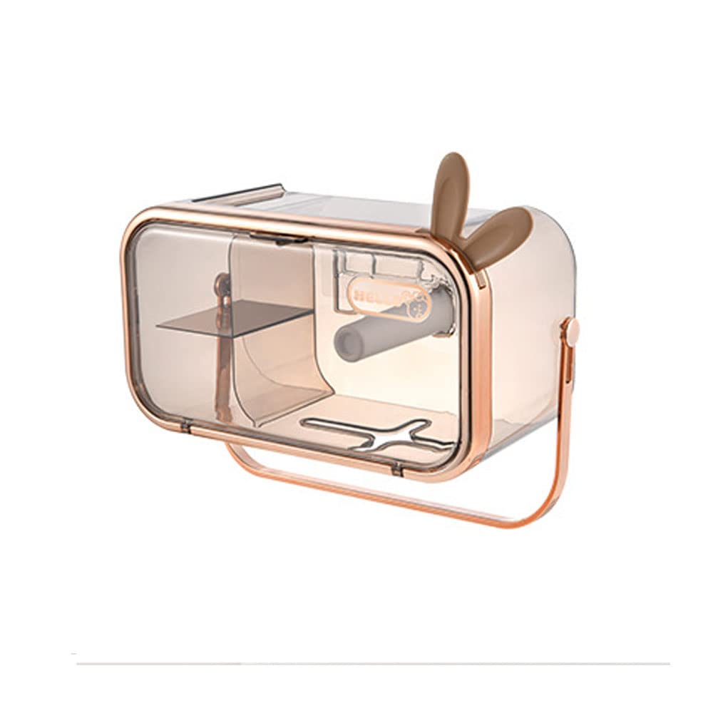 Waterproof Wall Mounted Tissue Box Holder - Self Adhesive Bathroom Organizer for Toilet Paper & Face Towels | Space-Saving Rabbit Ears Design for Small Bathrooms, Kitchens & RVs