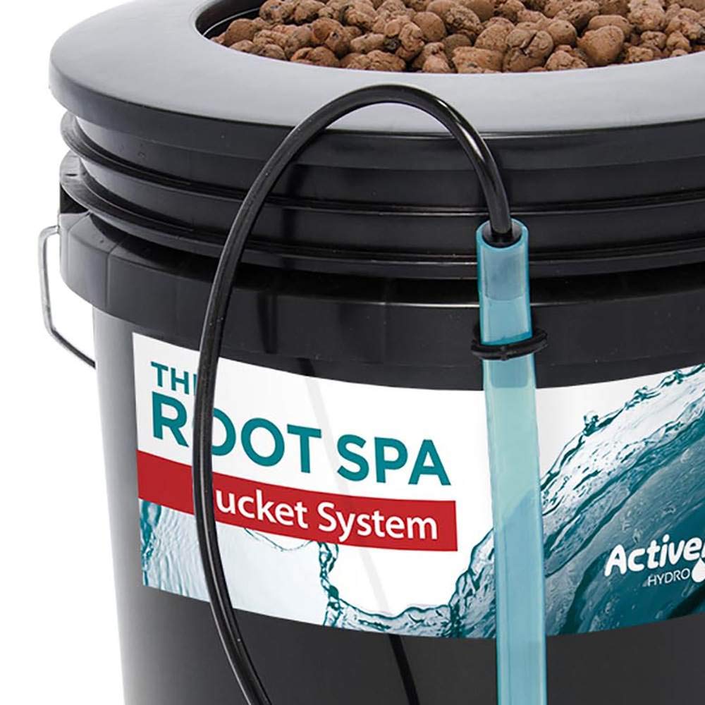 Active Aqua RS5GALSYS 5 Gallon Hydroponic Bucket System - Deep Water Culture Grow Kit with Air Pump & Hose (2 Pack, Black) for Indoor Herb Garden, Leafy Greens & Cannabis Cultivation
