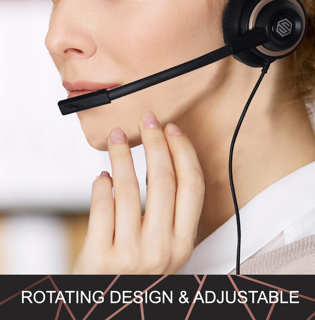 Bulk 10-Pack Noise Canceling Headsets with Microphone - Comfortable Over-Ear PC Headphones for Office, Meetings & Chat - Universal 3.5mm Jack for Computers, Laptops, Phones - Perfect for Remote Work, Online Classes & Call Centers