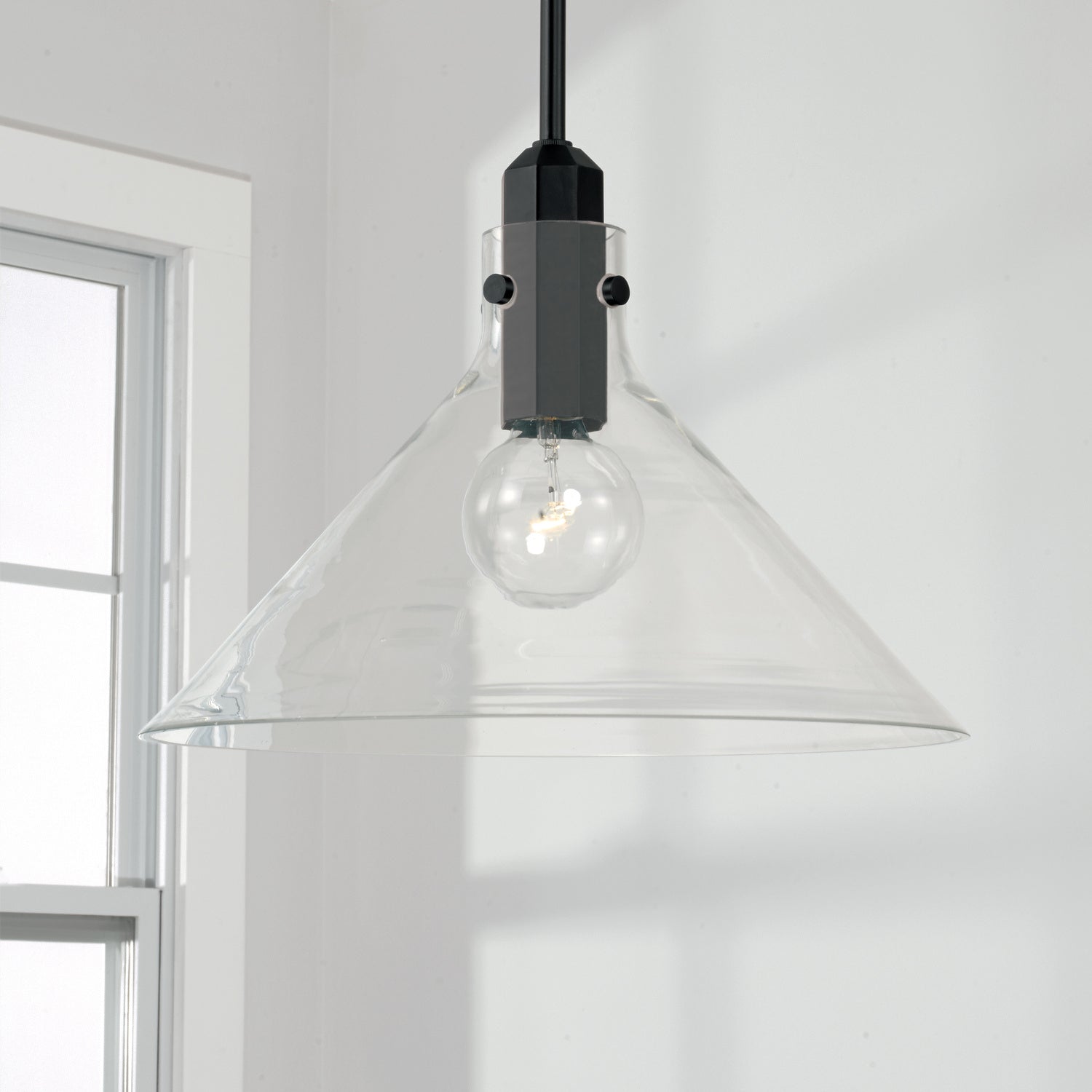 Capital Lighting Modern One Light Pendant - Sleek Ceiling Light Fixture for Kitchen Island, Dining Room & Bedroom Lighting