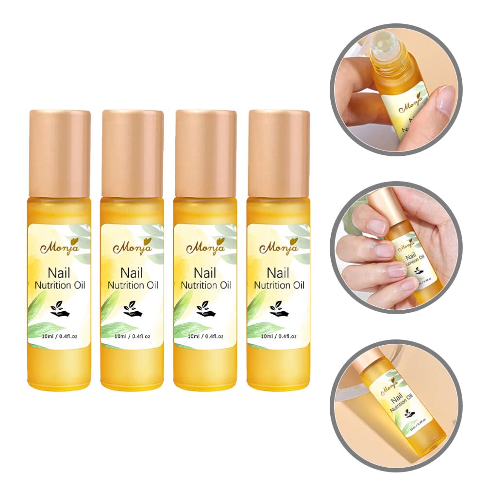 FOMIYES 4-in-1 Nail Nutrient Oil Gel - Strengthening & Repairing Nail Polish for Gel Manicures - Long-Lasting Shine & Hydration - Perfect for Nail Art, Salon Use & At-Home Manicures