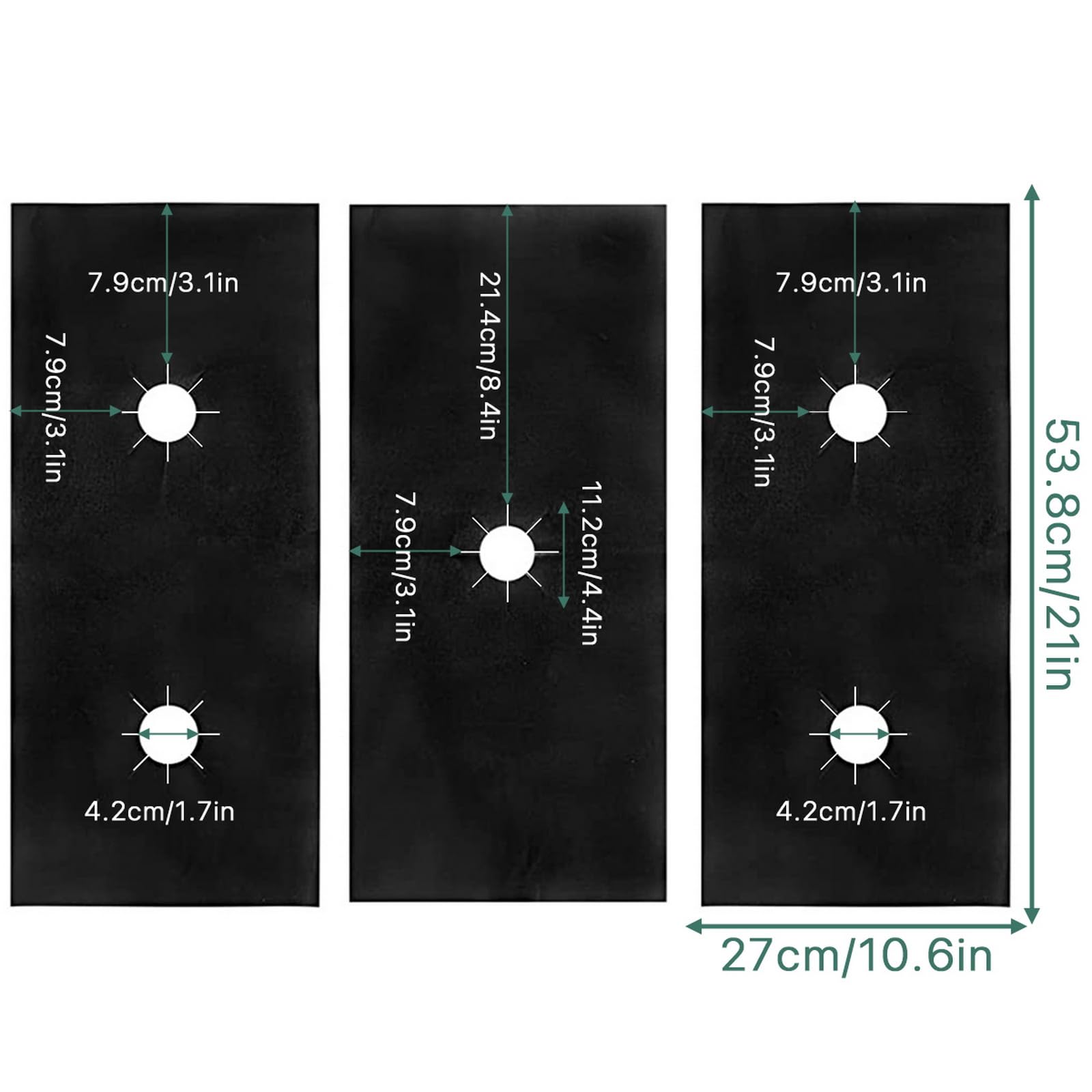 Universal 5-Hole Gas Stove Burner Covers - Reusable, Heat Resistant & Non-Stick Stove Top Protectors for Easy Cleaning | Perfect for Kitchen Cooking, Camping & RV Use