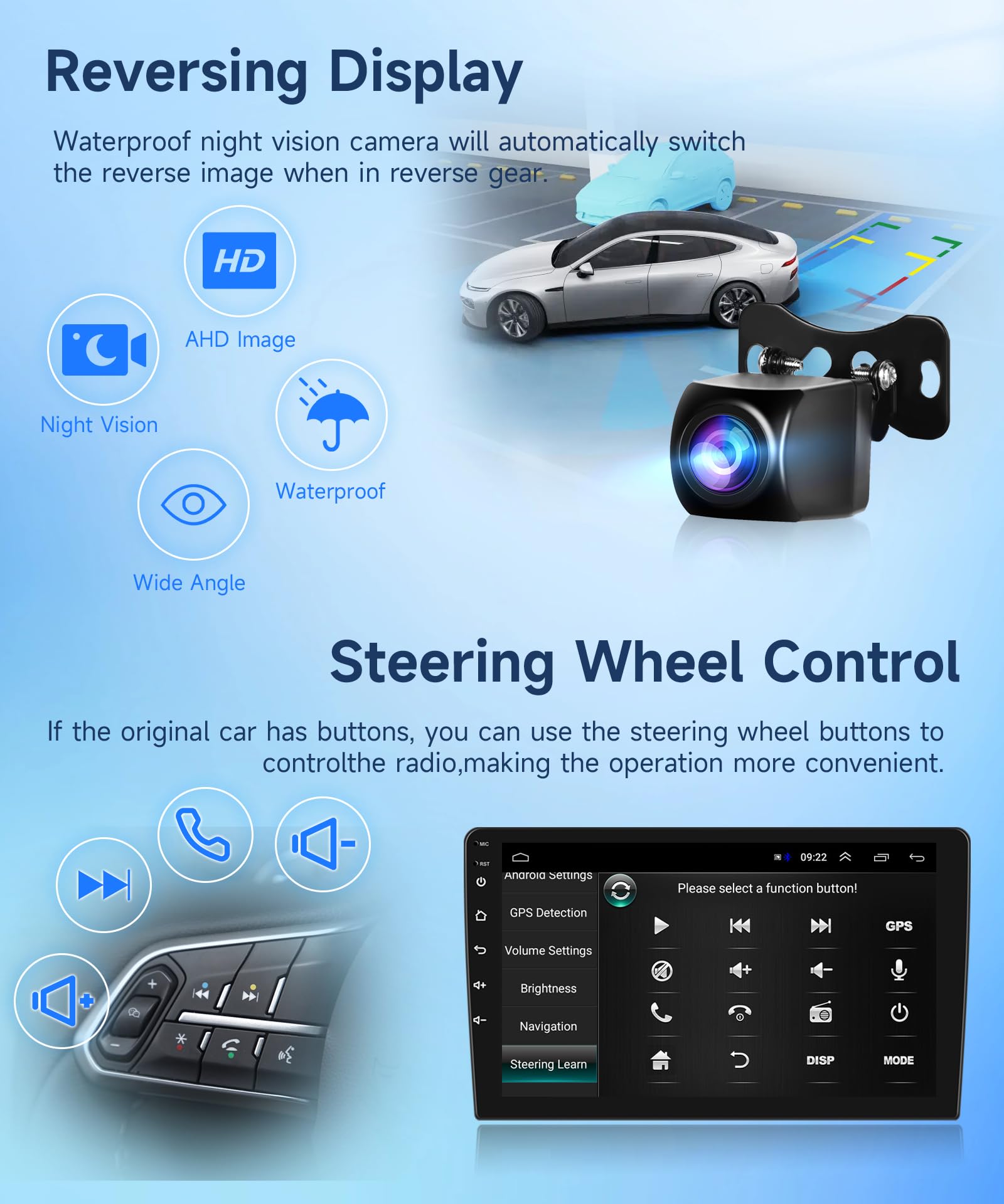 Rimoody Android 13 Car Stereo for Toyota RAV4 2001-2006 - 9 Inch Touch Screen with Wireless CarPlay, Android Auto, Bluetooth, GPS, WiFi, FM/RDS, EQ, Mirror Link & Backup Camera | Perfect for Road Trips & Daily Commutes