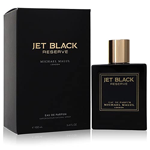 Jet Black Reserve Cologne for Men - 3.4 oz Eau de Parfum Spray with Fresh & Light Fragrance | Long-Lasting Luxury Scent for Date Night, Office & Special Occasions