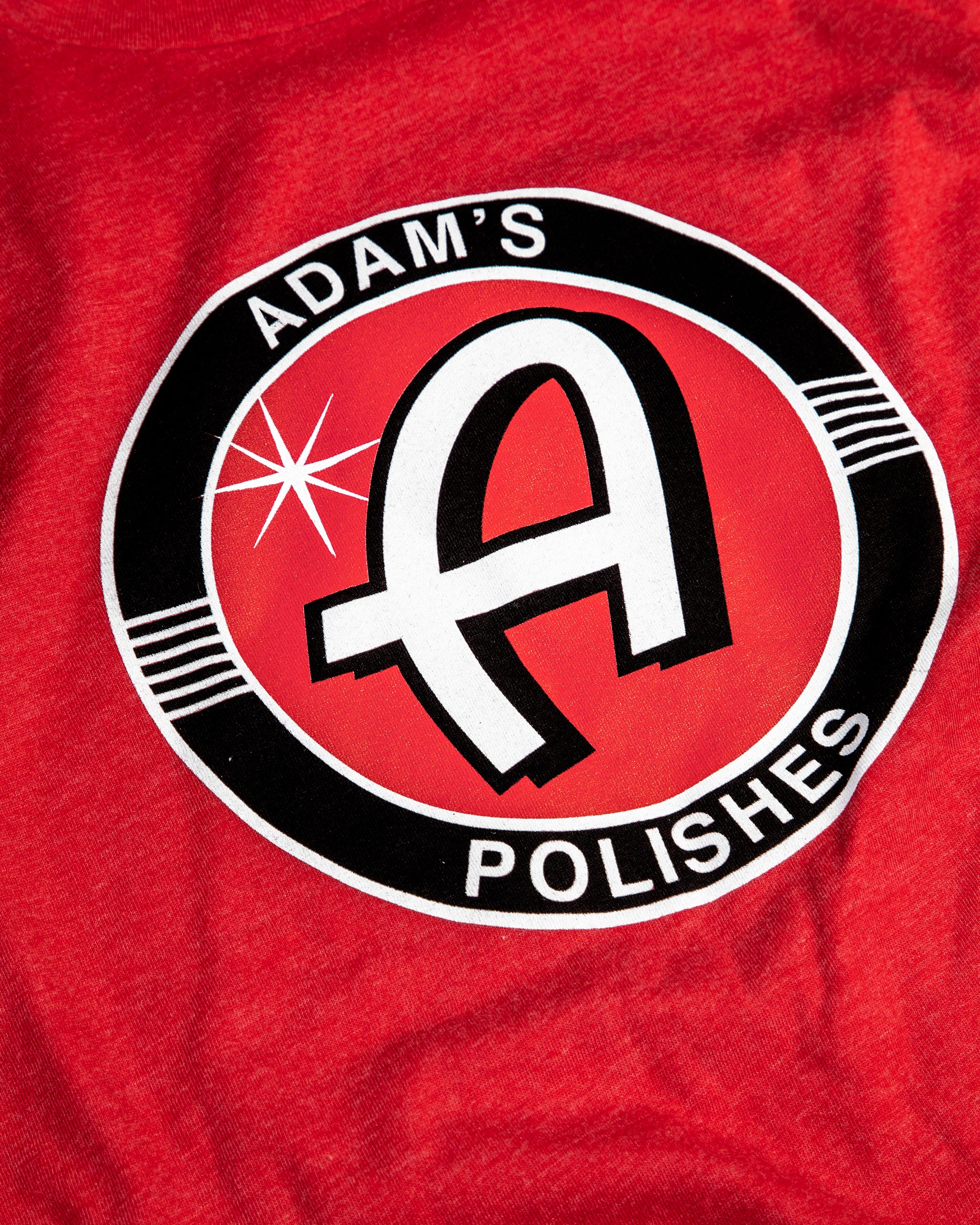 Adam's Premium Red Cotton T-Shirt with Embroidered Logo - Comfortable Casual Wear for Men, Perfect for Everyday Outfits, Gym, and Outdoor Activities