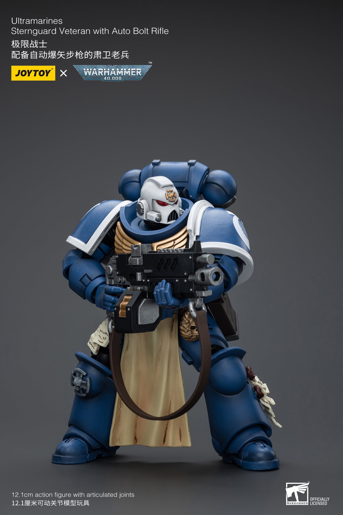1/18 JOYTOY Warhammer 40K Ultramarines Sternguard Veteran Action Figure - Collectible Miniature for Tabletop Gaming & Display