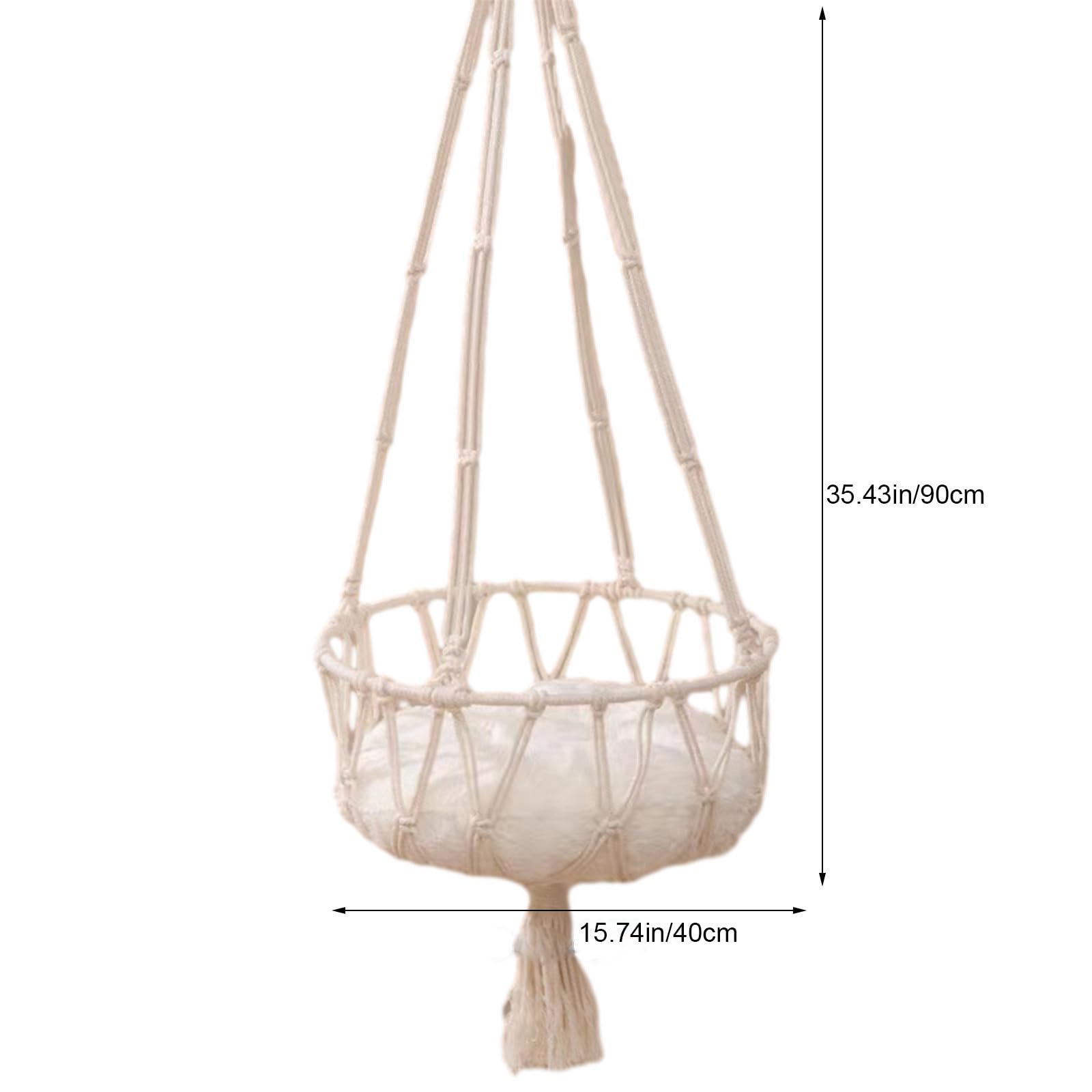 Vifucz Handwoven Macrame Cat Hammock Bed - Washable Hanging Cat Swing for Indoor & Outdoor Use - Cozy Climbing & Lounging Pet Bed - Perfect Gift for Cat Lovers & Home Decor