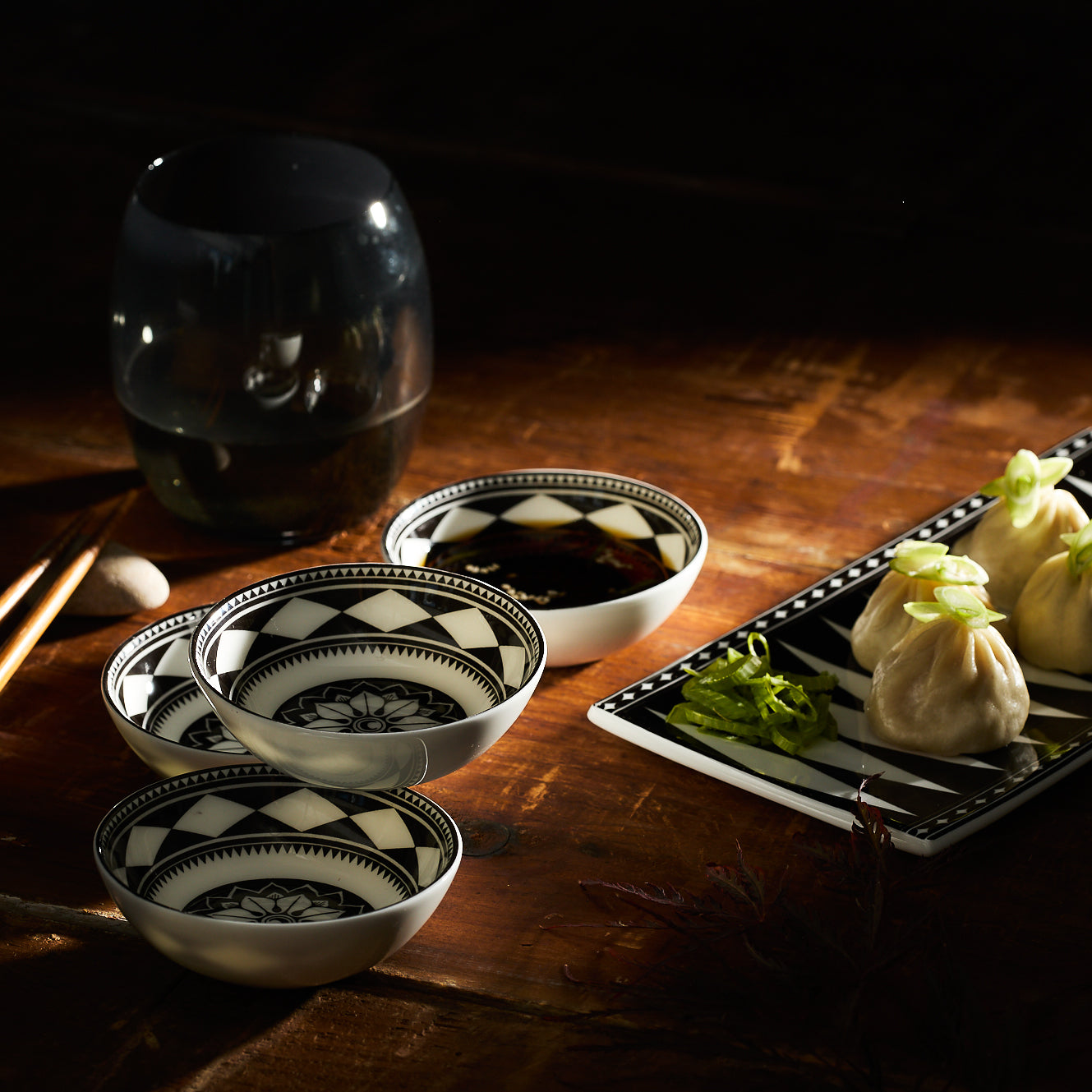 4-Piece Moroccan Fez Dipping Bowls Set - Small Appetizer Dishes for Hummus, Sauces & Dips - Perfect for Entertaining, Parties & Mediterranean Cuisine