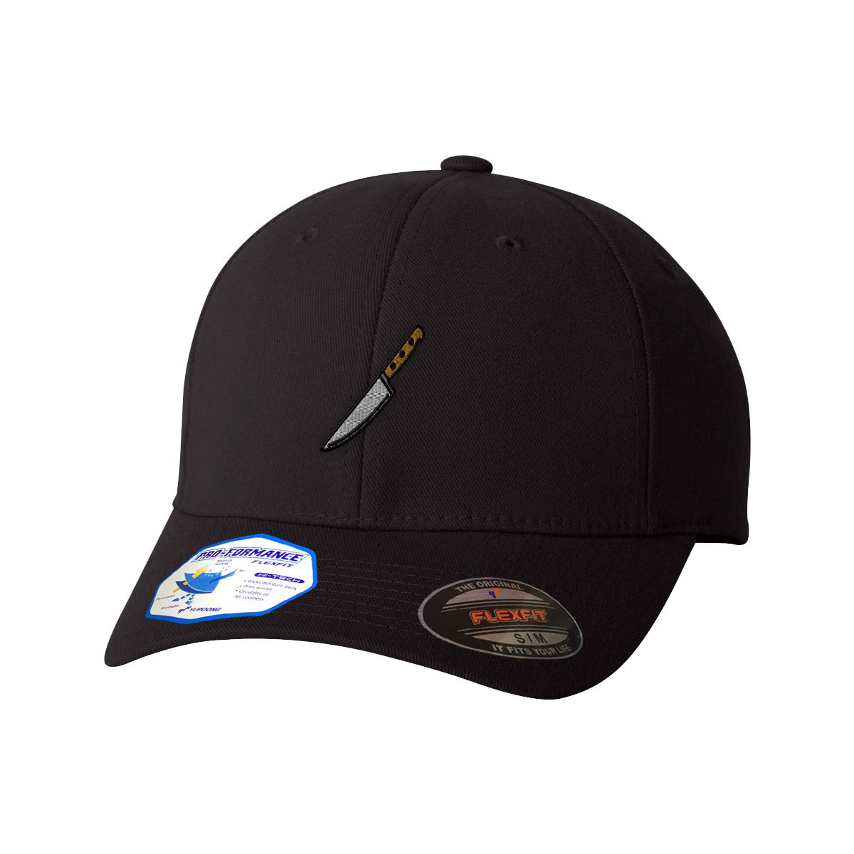 Custom Flexfit Hats for Men & Women - Chef Knife Embroidery Baseball Cap | Adjustable Dad Hat for Cooking Enthusiasts & Outdoor Activities