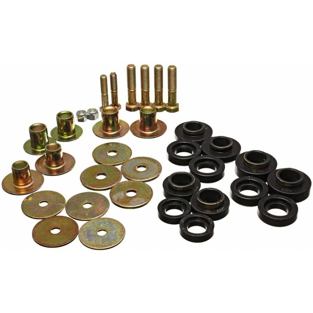 Energy Suspension Body Mounts for 1967-1975 Pontiac Firebird - Black Polyurethane Bushings (3.4142G) | Improved Ride Comfort & Vibration Reduction for Classic Car Restoration & Performance Upgrades