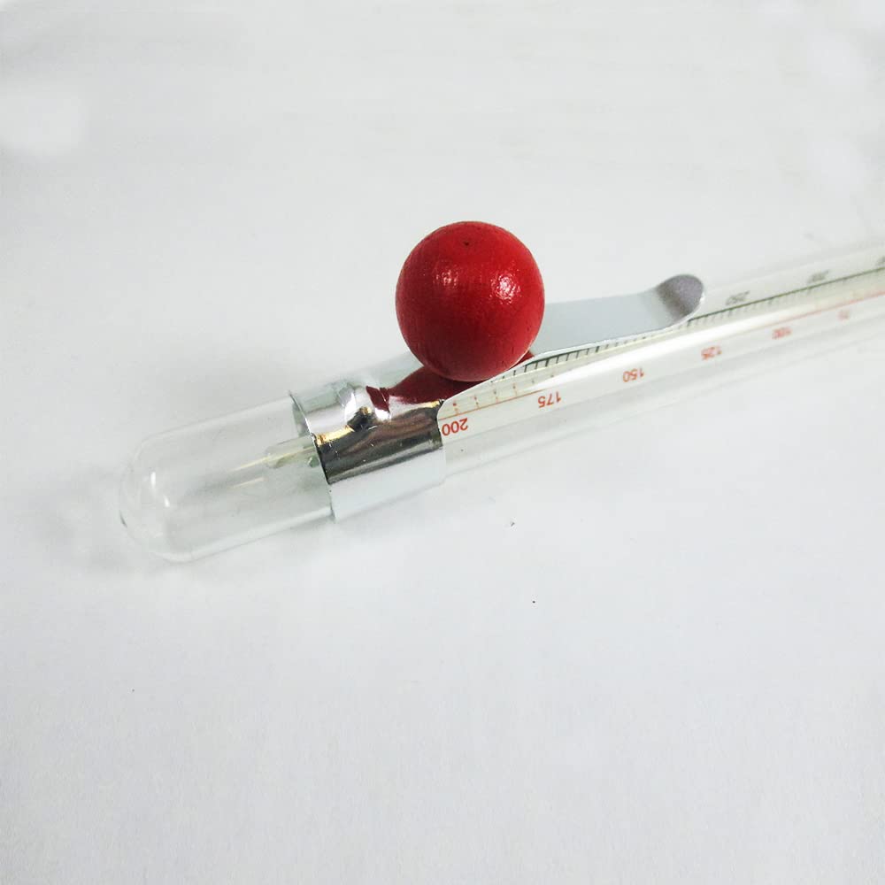Glass Candy Deep Fry Thermometer - Classic Frying & Candy Thermometer for Cooking Oil, Meat, Jelly - Perfect for Deep Frying, Candy Making, and Home Cooking