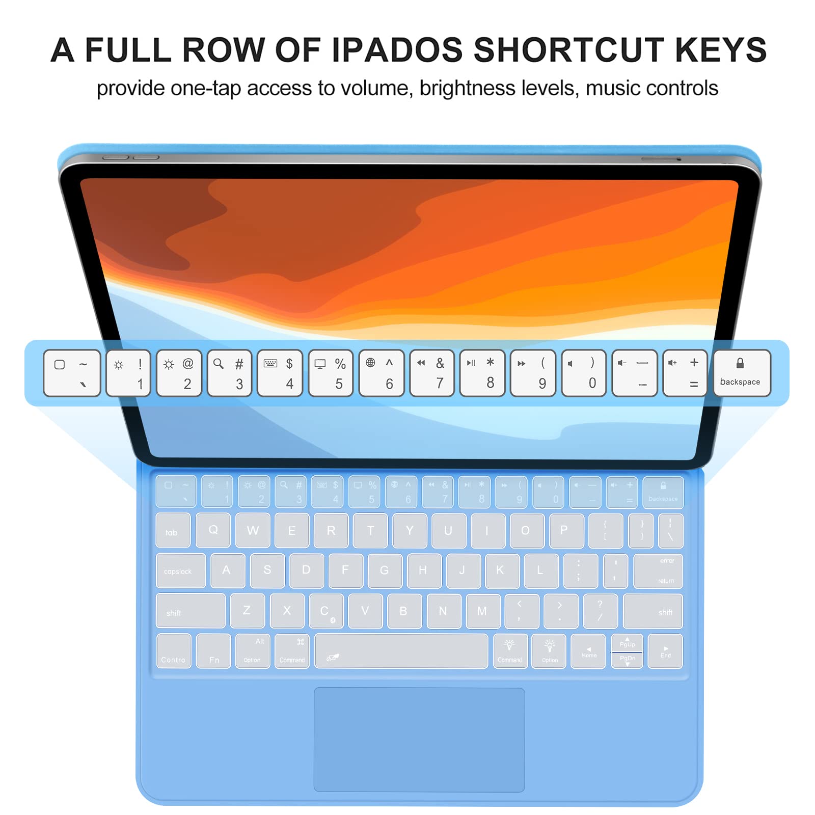 Magic Keyboard Case for iPad Air 11 inch M2 2024 & iPad Pro 11 inch (1st-4th Gen) - Slim Protective Cover with Backlit Keyboard, Magnetic Stand, Multi-Touch Trackpad | Perfect for Work, Study & Travel