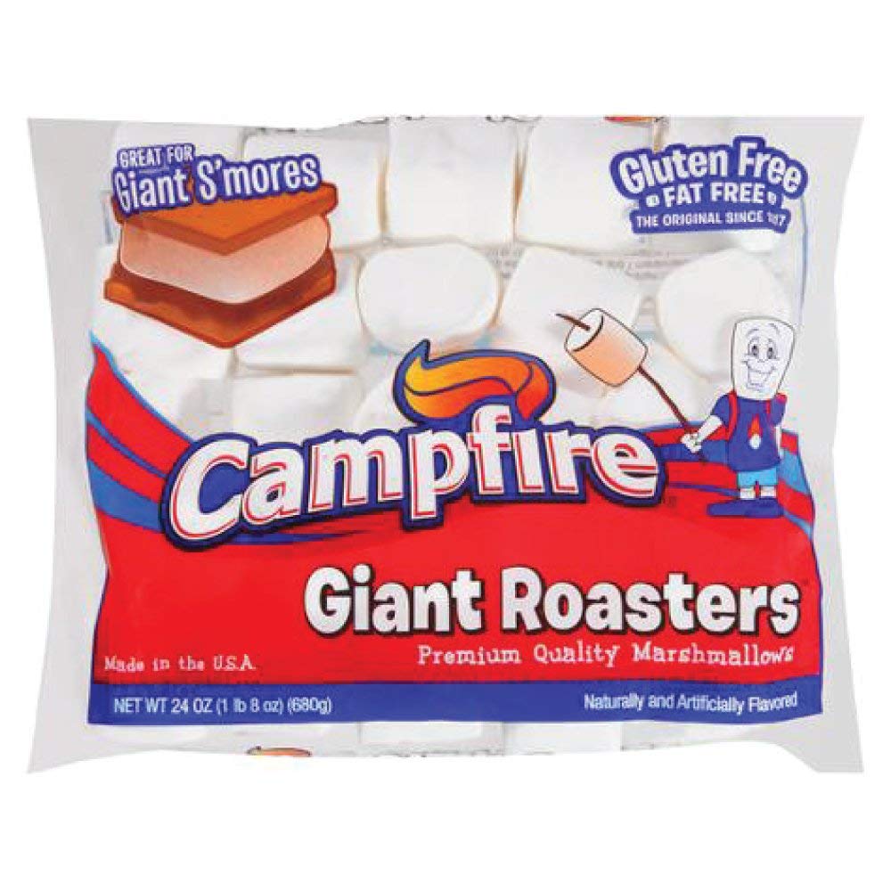 Premium Campfire Marshmallows Giant Roasters - 24 oz Bag (Pack of 3) | Large Fluffy Marshmallows for S'mores, Hot Cocoa & Camping Treats | Perfect for Bonfires, Family Gatherings & Outdoor Adventures