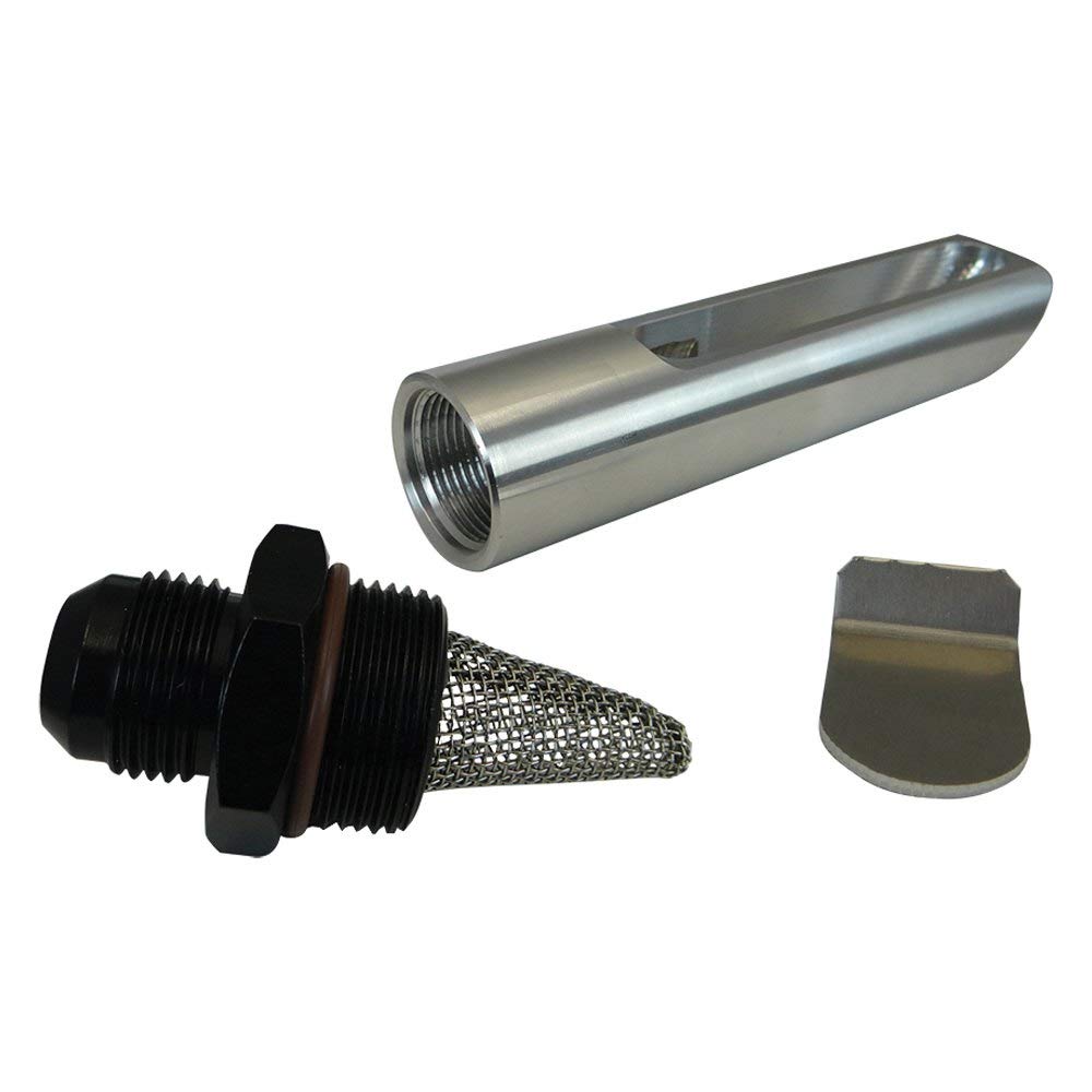 Moroso 24865 Billet Oil Pickup Kit for External Pump - Fits Aluminum Oil Pans, #12 AN Size - High Performance Engine Oil Pickup Tube for Racing & Street Cars