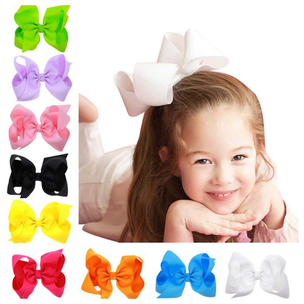 6 Inch Large Cheer Bow Hair Clips for Women & Girls – Handmade Alligator Hair Bows, Barrettes & Hair Accessories (Dark Pink) | Perfect for Cheerleading, Dance, Pageants & Special Occasions