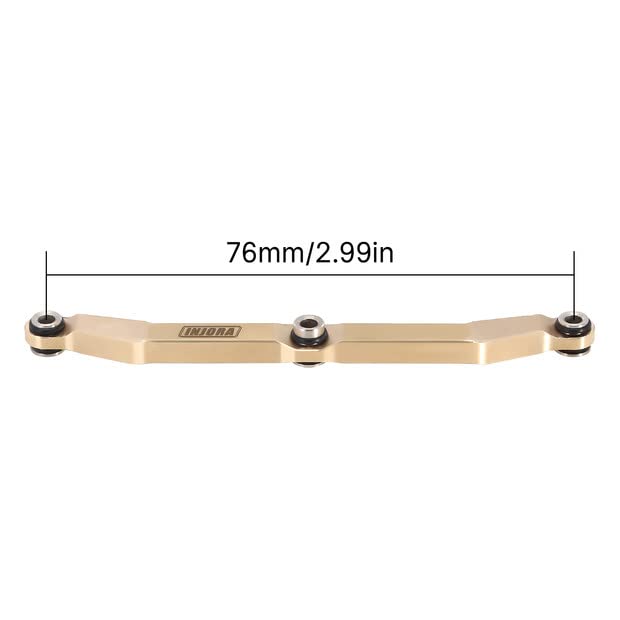 INJORA Brass Steering Link Upgrade Kit for TRX4M 1/18 Scale RC Crawler - 12g Heavy Duty Full Clearance Suspension Part - Perfect for Off-Road Crawling & Trail Performance Enhancement