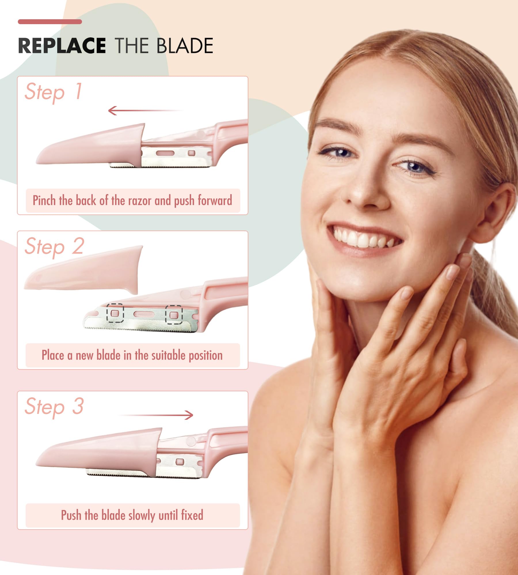 Premium Dermaplaning Tool Set - 30 Pcs Facial Exfoliating Razors & 20 Blade Refills for Women & Men - Peach Fuzz Remover, Skin Smoothing & Eyebrow Shaping - At-Home Spa Treatment & Pre-Makeup Prep
