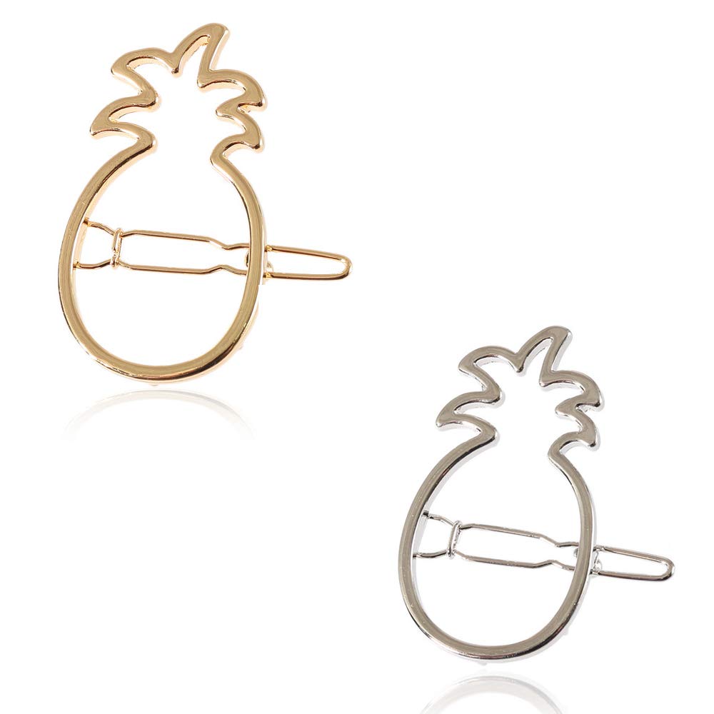 YAZILIND Simple Design Metal Alloy Hair Clips Set - Women's Hair Accessories Pineapple Shaped Hairpins for Women & Girls - Perfect for Parties, Weddings & Everyday Styling