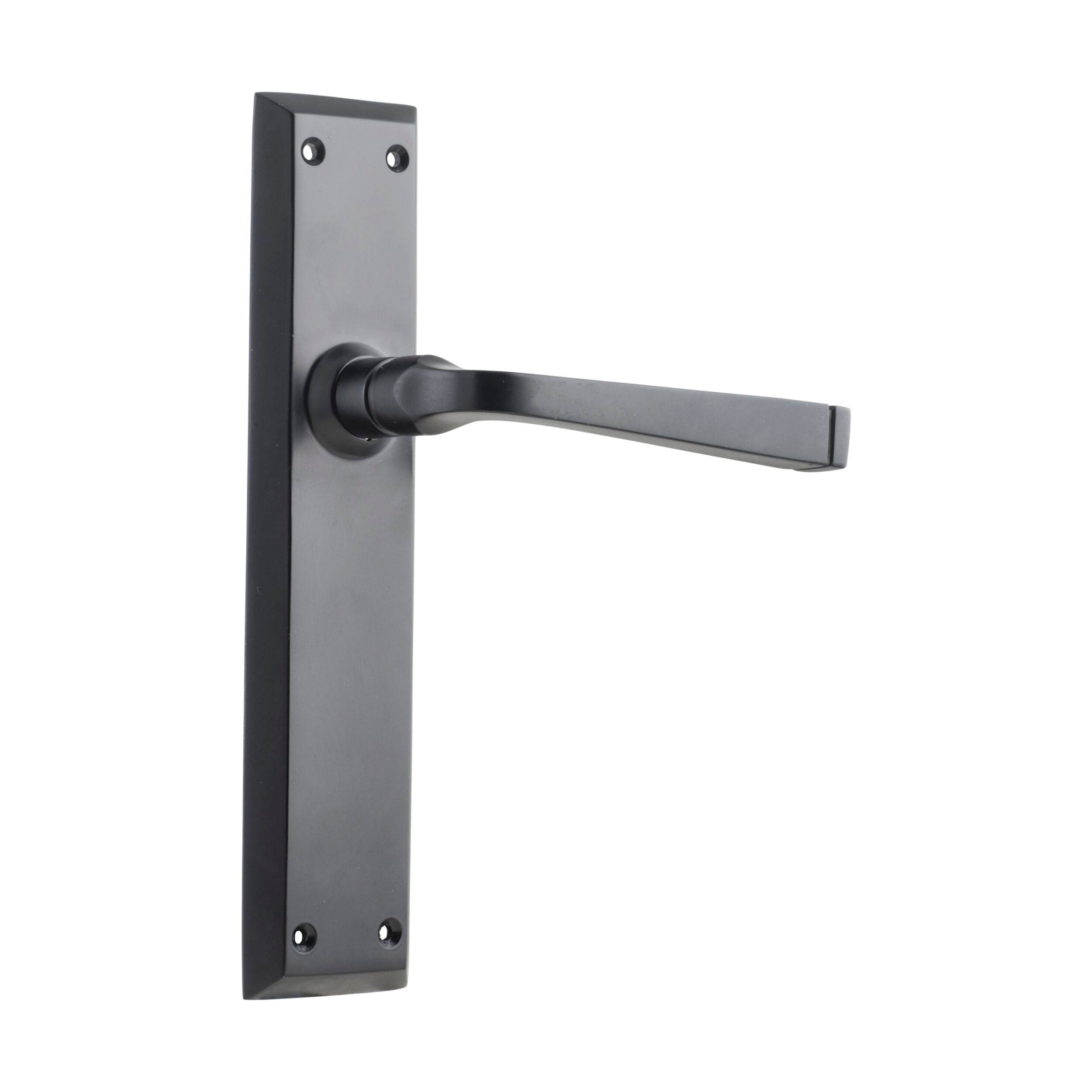 9626 Matte Black Door Lever Menton Latch Pair - H225xW50xP75mm - Perfect for Bedroom, Bathroom & Interior Doors