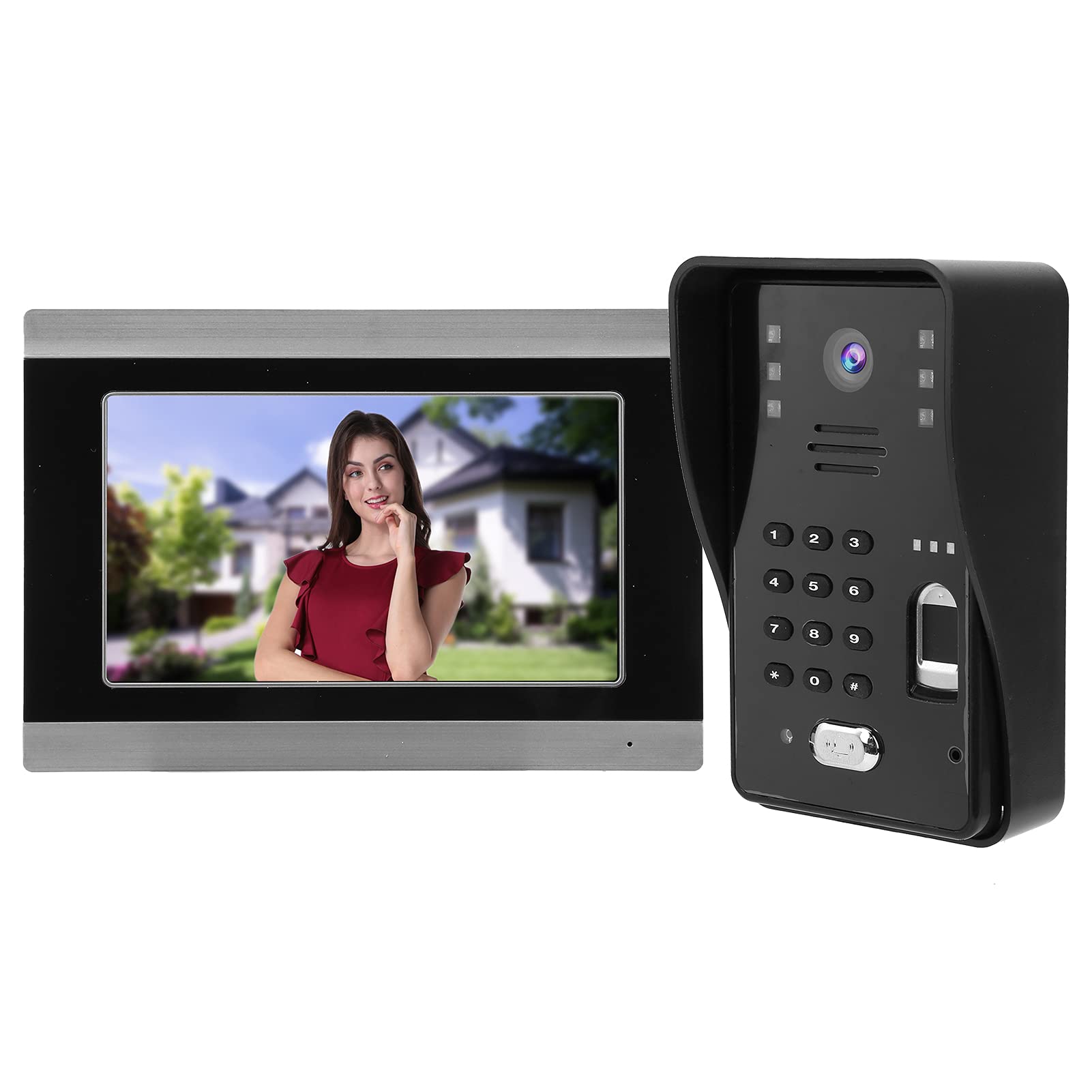 7-inch TFT LCD Video Door Phone with Night Vision & WiFi - 2-Way Visual Doorbell Intercom System for Office, Hotel, Apartment (APP Control) - Enhance Security & Convenience for Smart Homes & Businesses