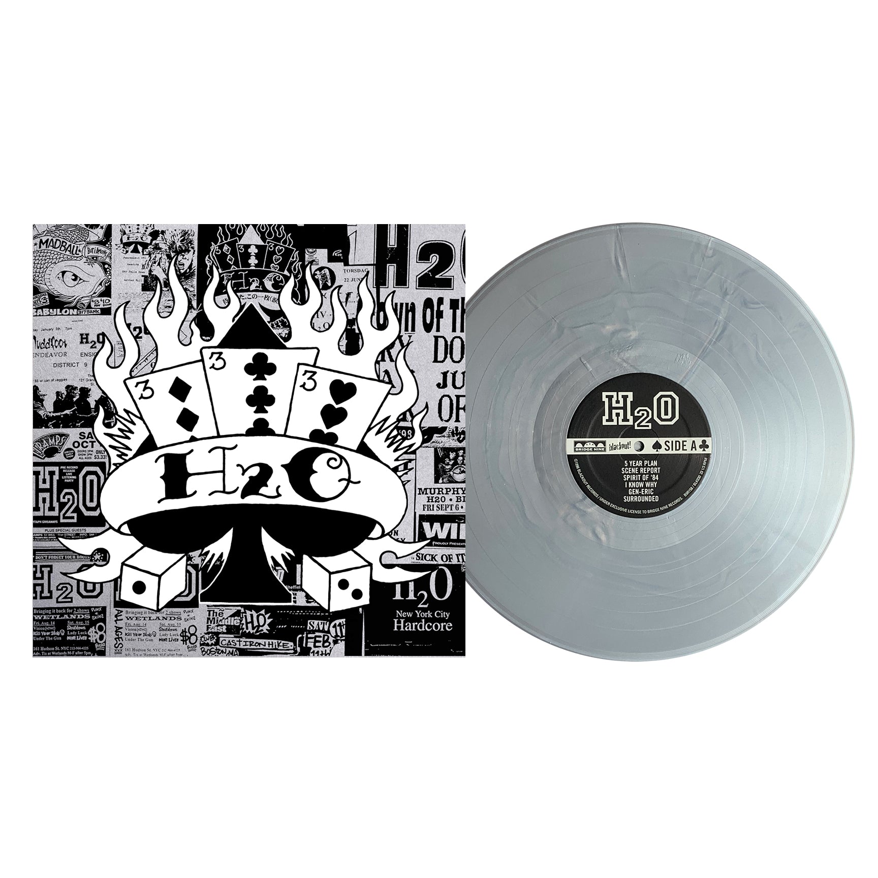 H2O Limited Edition Silver Vinyl LP - Punk Rock Music Record for Collectors & Music Lovers - Perfect for Home Listening, Gifts & Vinyl Collections